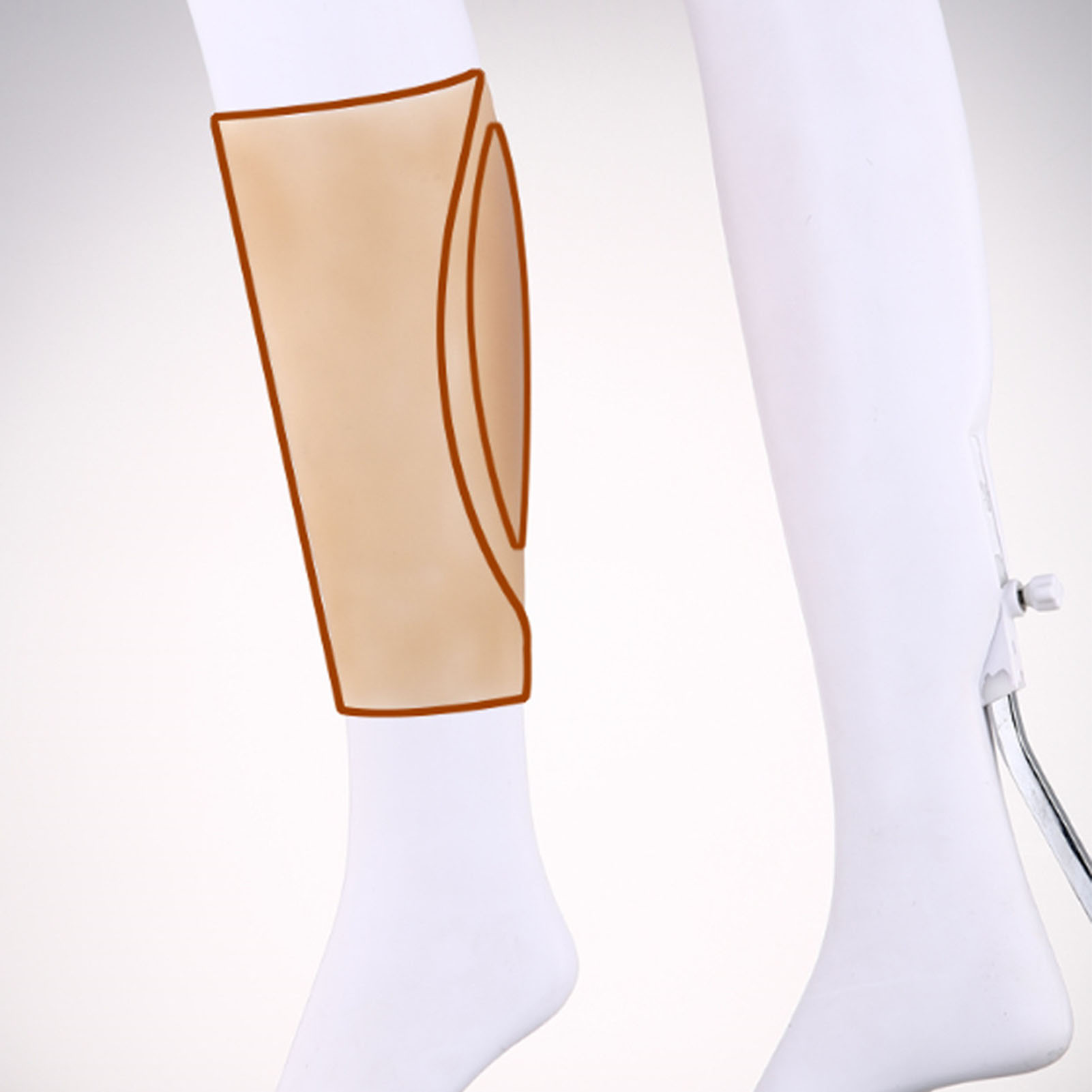 Skin Colour Silicone Calf Sleeve O Leg Pads Calf Pads Corrector Le NHE - Picture 26 of 33