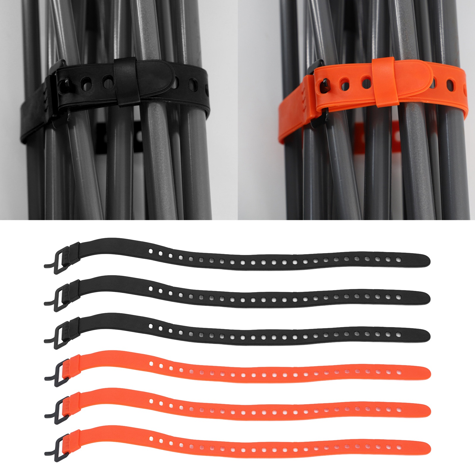 3 Stück Allzweckriemen mit Schnalle Organisieren Kabel Gummi Spanngurte für Fi NHE - Bild 24 von 29
