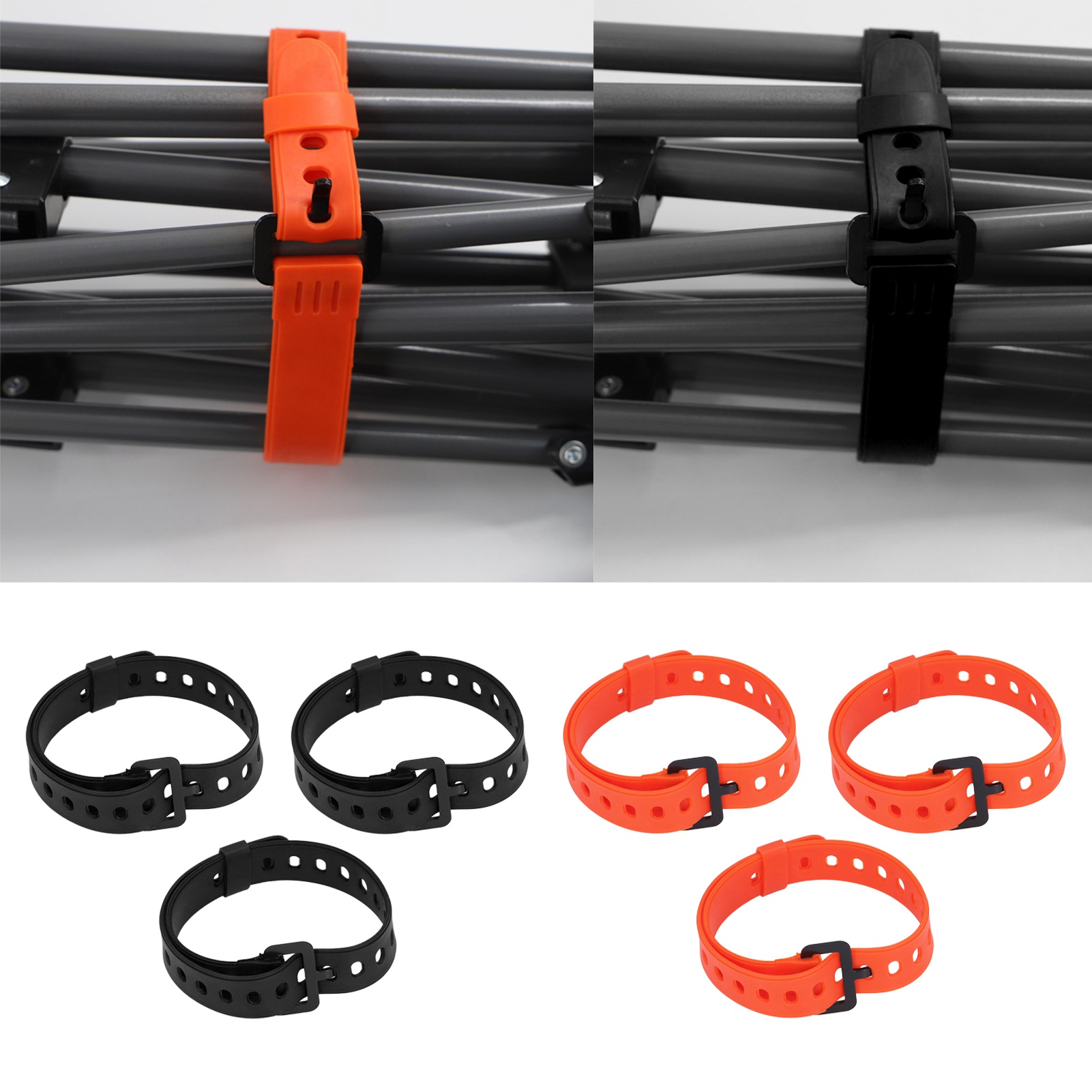3 Stück Allzweckriemen mit Schnalle Organisieren Kabel Gummi Spanngurte für Fi NHE - Bild 26 von 29