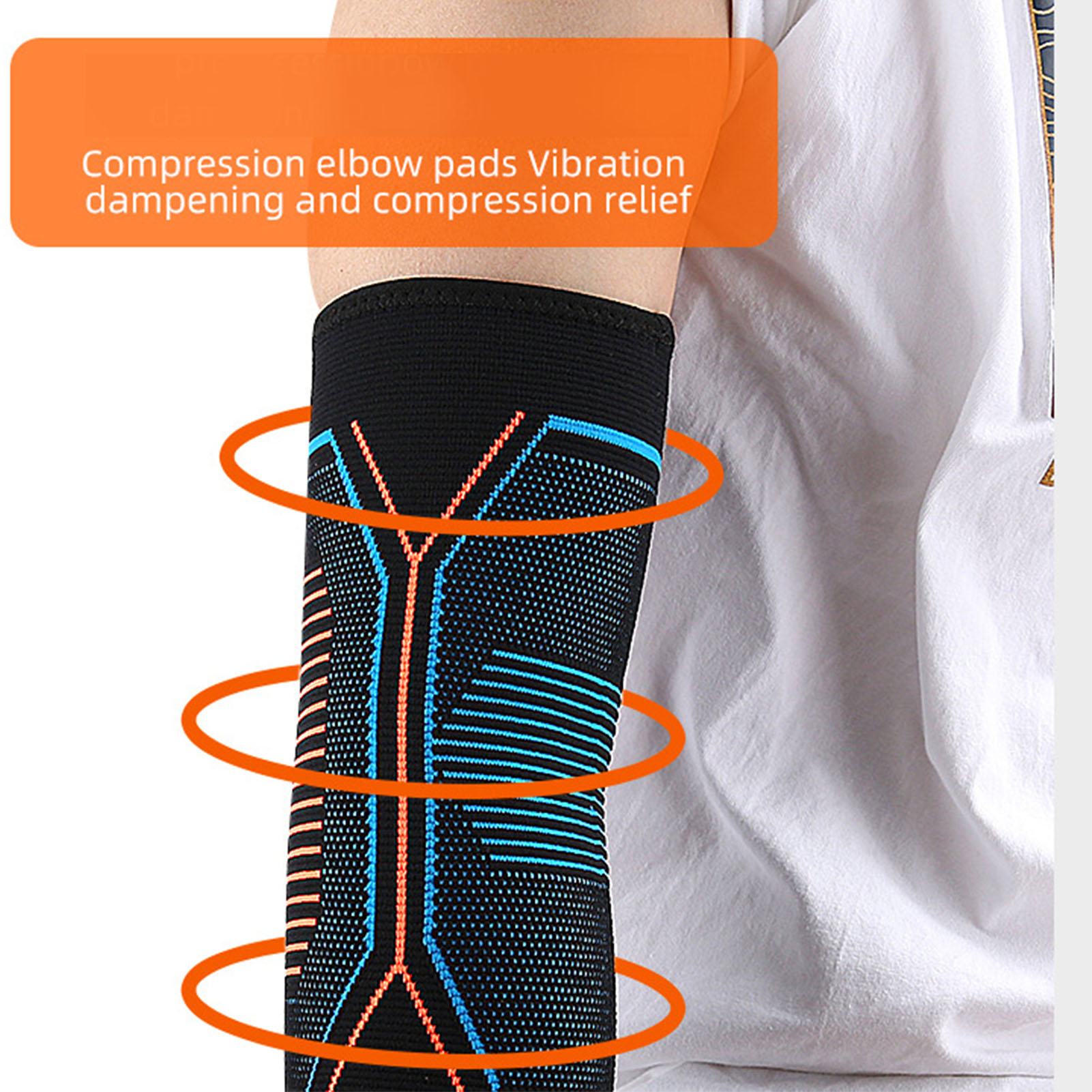 2pcs Fitness Elbow Brace Adjustable Support Sleeve for Outdoor Sports - Picture 17 of 21