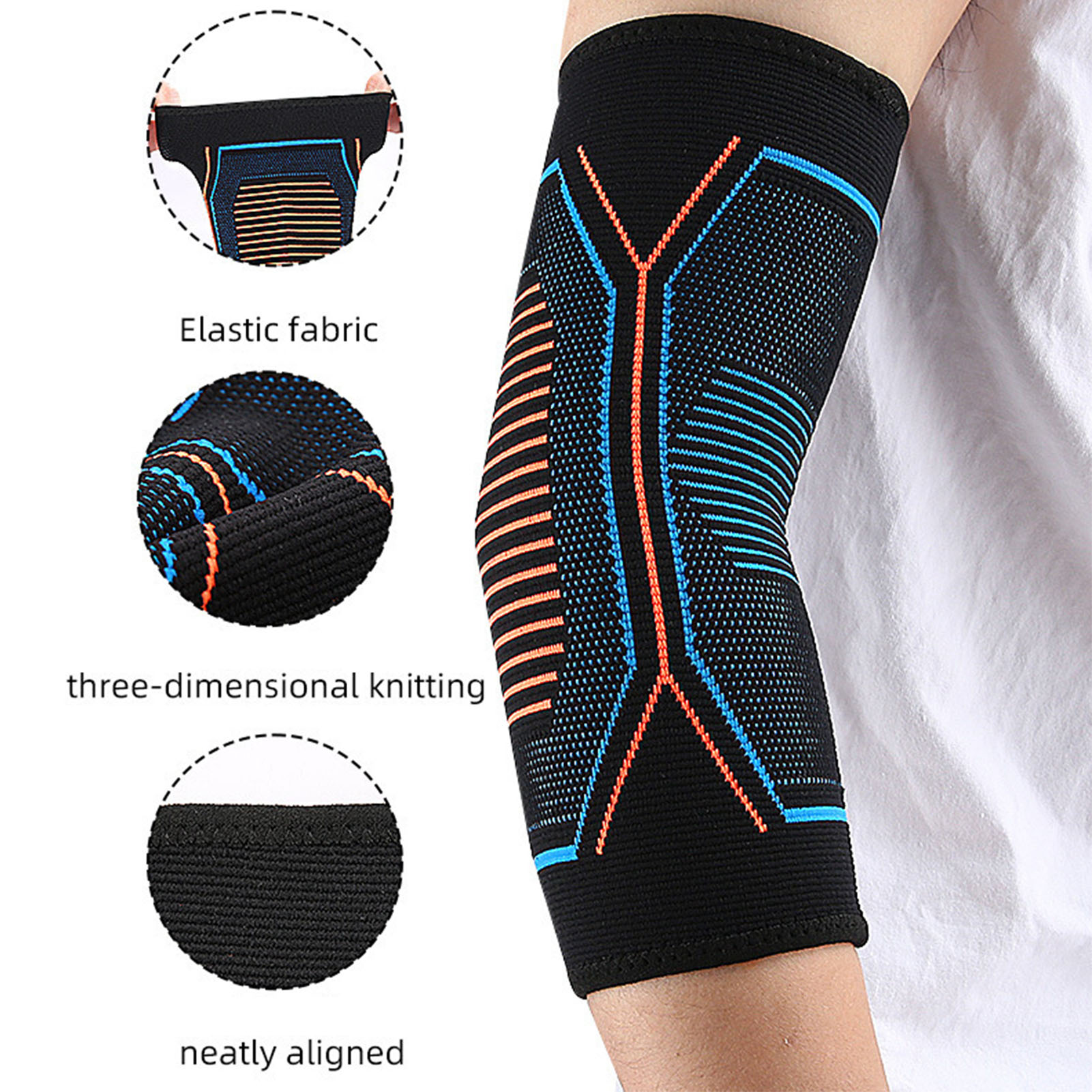 2pcs Fitness Elbow Brace Adjustable Support Sleeve for Outdoor Sports - Picture 21 of 21