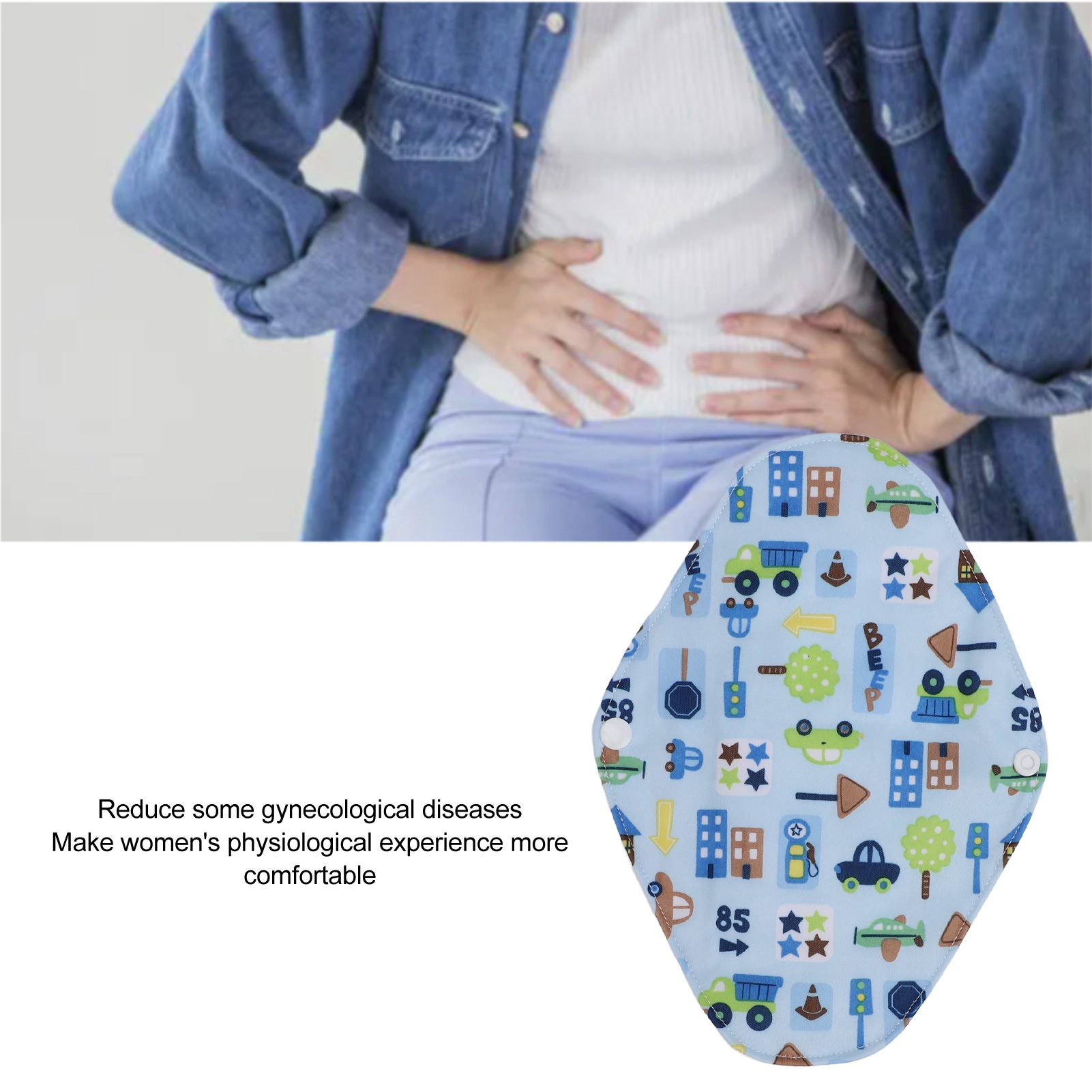 5PCS Wiederverwendbare Damenbinden Hoch Absorbierend Atmungsaktiv Waschbar W FOY - Bild 27 von 29