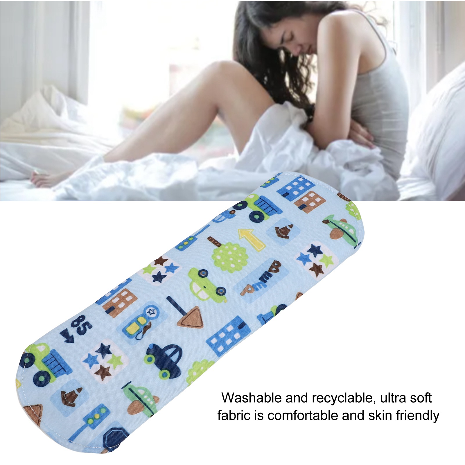 5PCS Wiederverwendbare Damenbinden Hoch Absorbierend Atmungsaktiv Waschbar W FOY - Bild 26 von 29