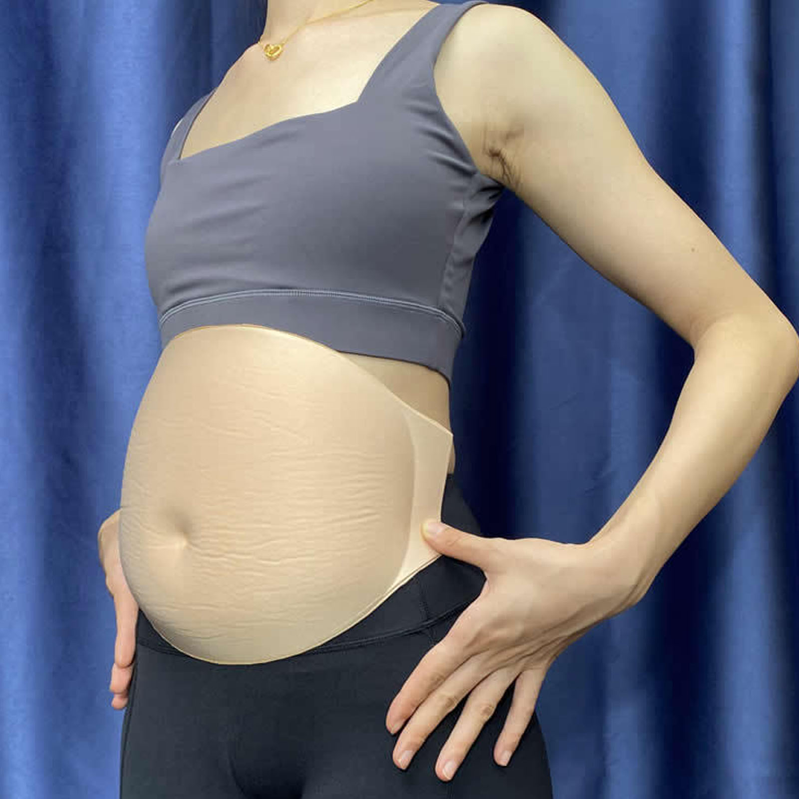 Atmungsaktiver leichter unechter Schwangerschaftsbauch für Rollenspiele leicht zu tragen - Bild 21 von 21