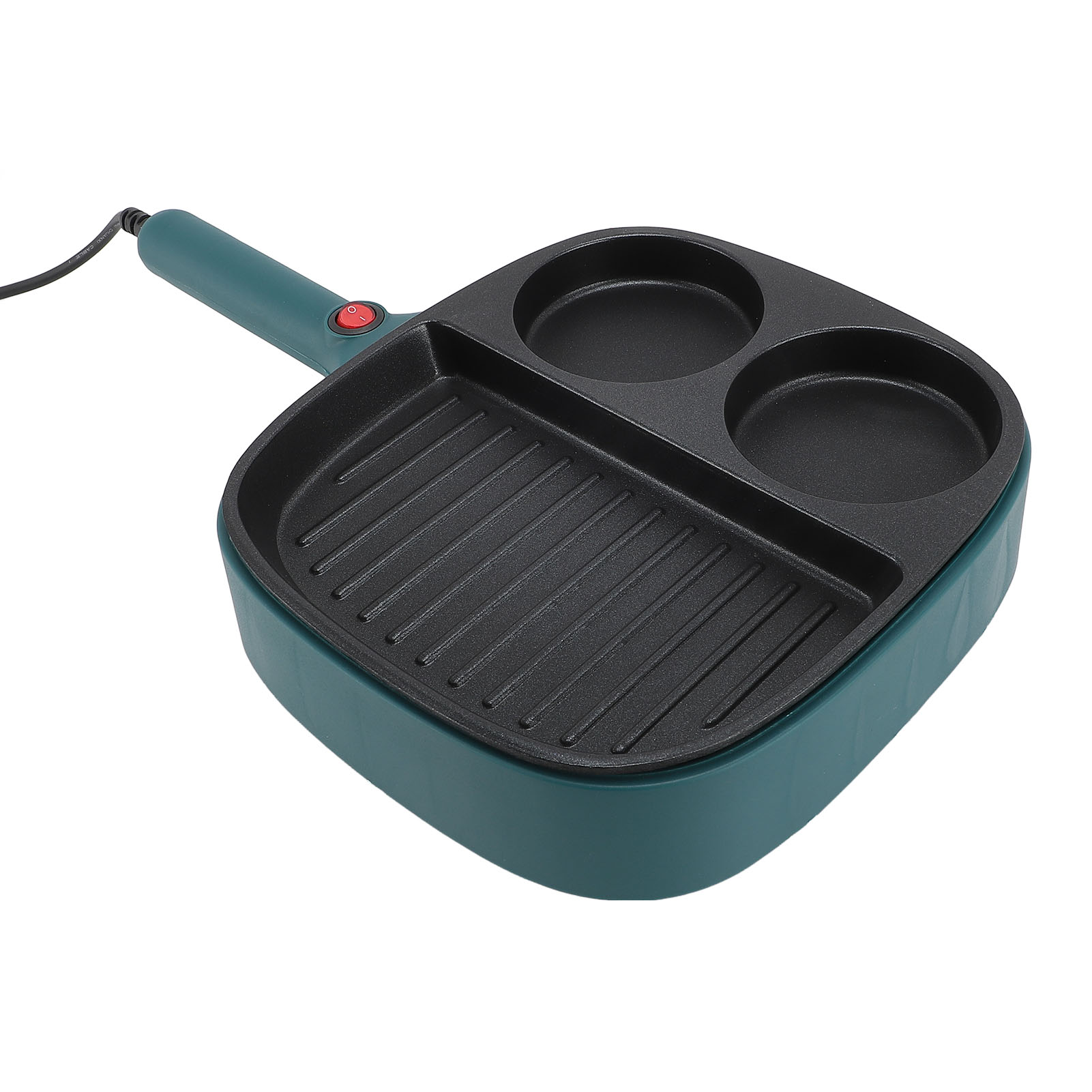 Nonstick Breakfast Frying Pan 2 Section Steak and Egg Frying Pan Divided Grill NEW view 2