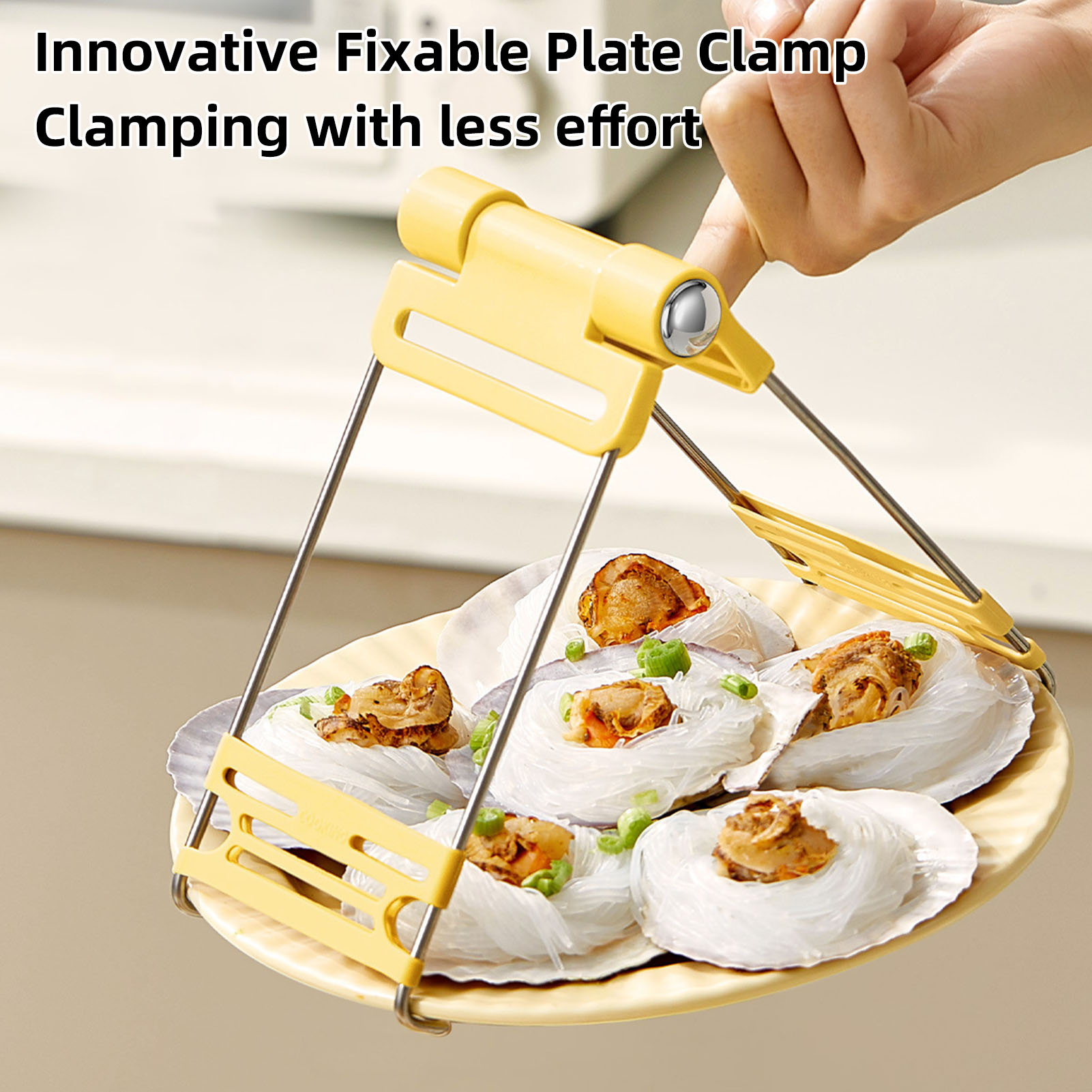 Hot Plate Gripper Stainless Steel Bowl Clip Heat Resistant Adjustable Hot Dish - Picture 26 of 28