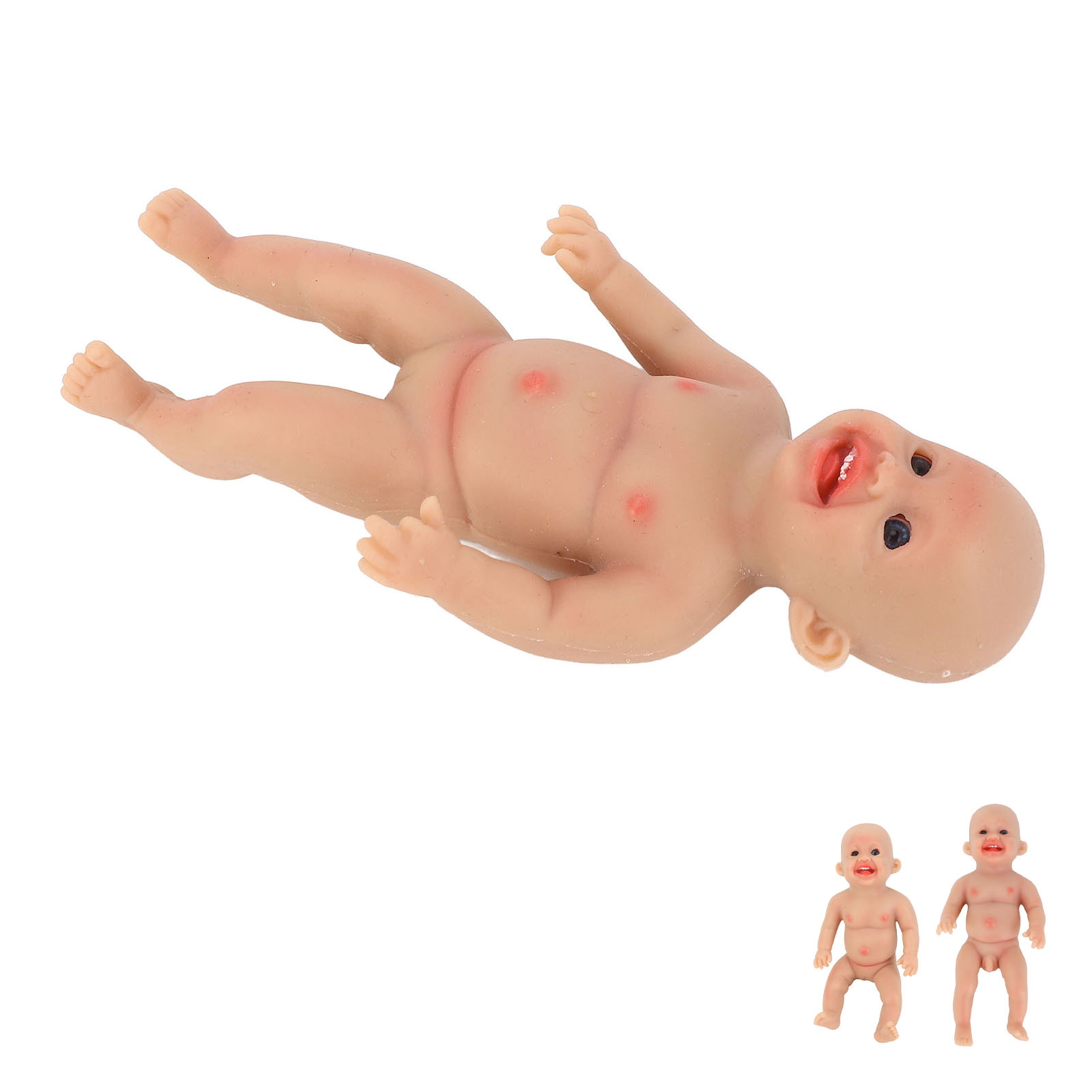 Lifelike Reborn Baby Doll 6 Inch Cute Sweet Smile Face Soft Silicone - Picture 25 of 29