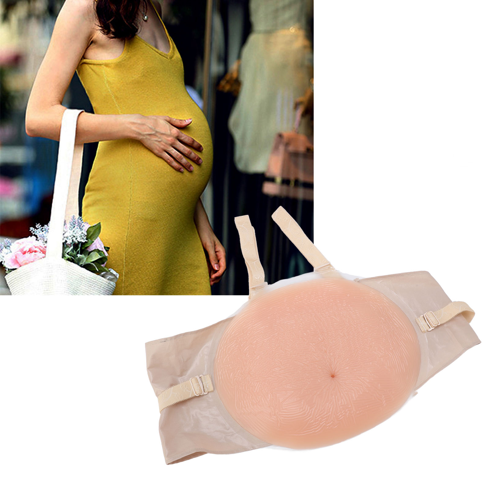 Artificial Pregnancy Belly Silicone Pregnant Belly Bump Tummy Photography Actor