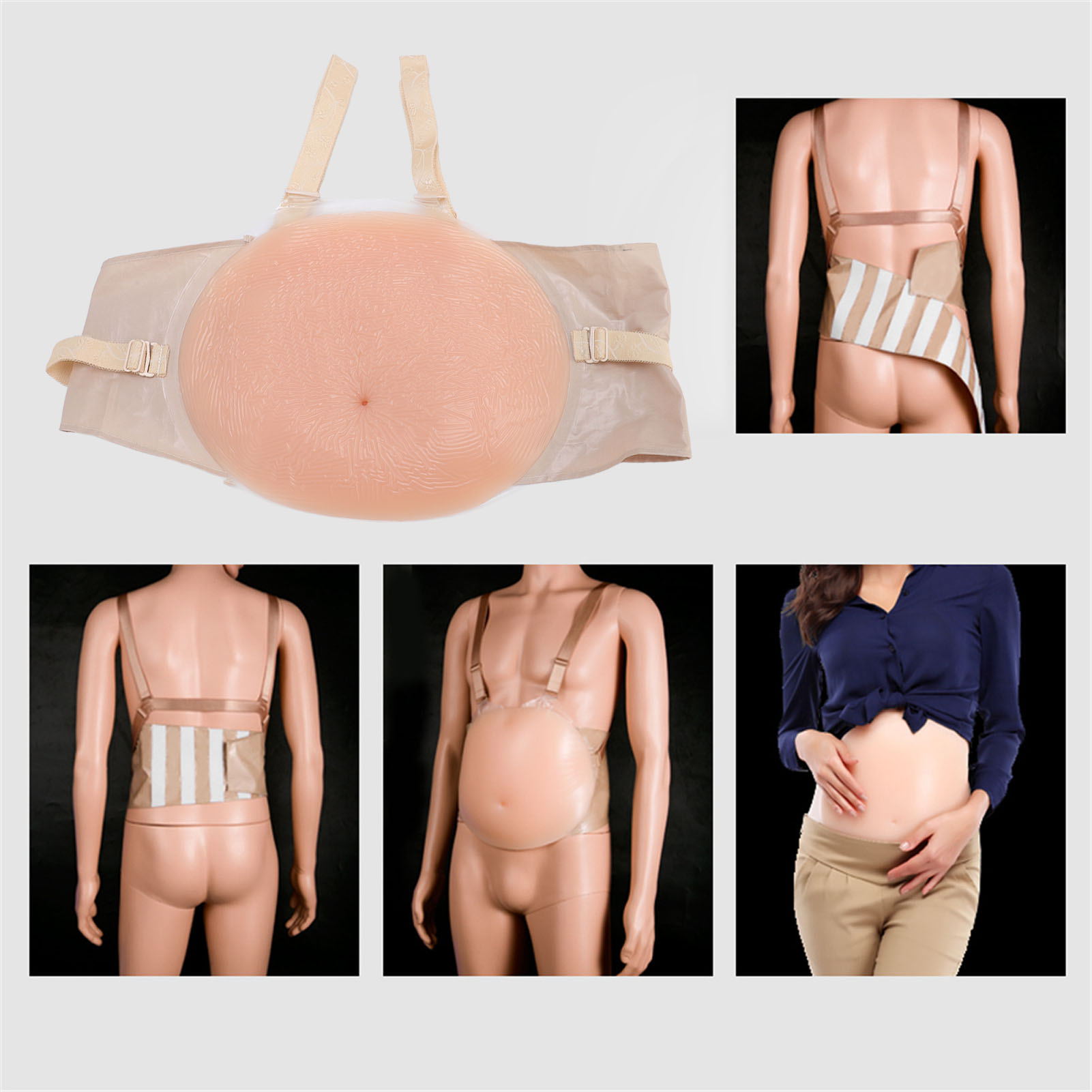Versatile Liquid Silicone Artificial Pregnancy Belly for Costumes Role Play - Picture 25 of 27