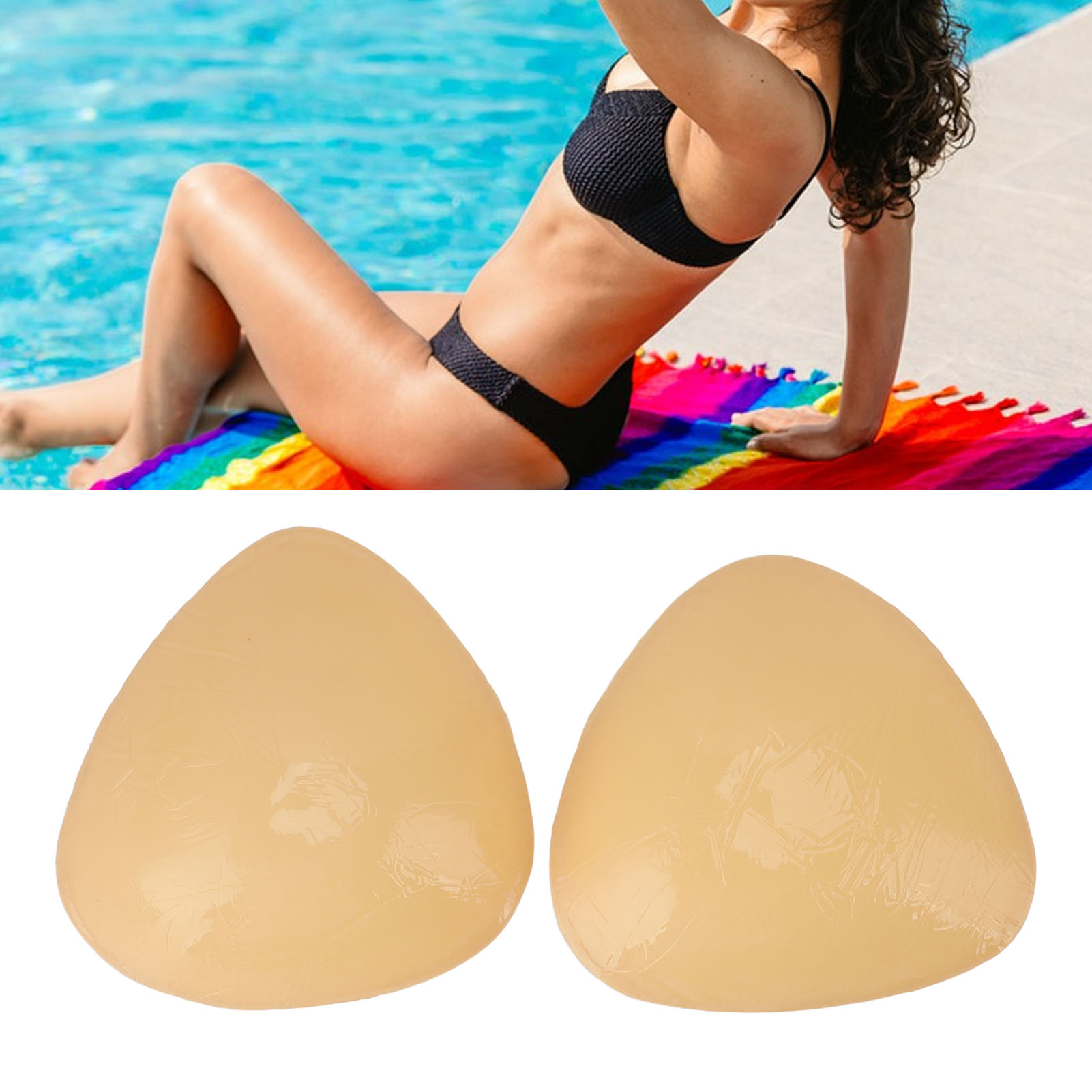 1 Pair Sticky Bra Inserts Skin-Friendly Double Side Adhesive Support for Dresses