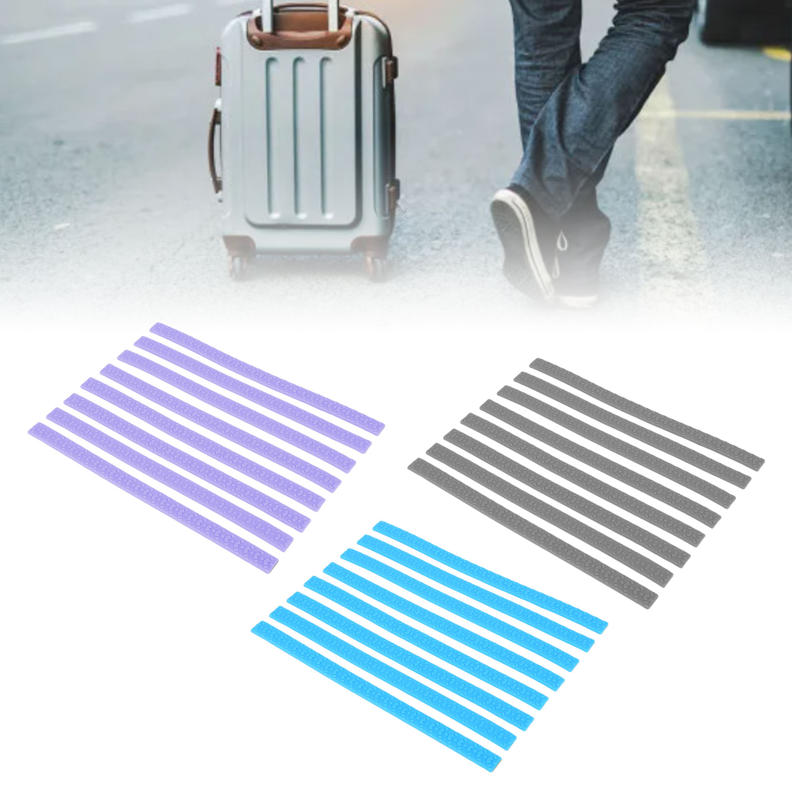 8pcs Luggage Wheel Covers Noise Reduction Silent Silicone Suitcase Wheels - Picture 28 of 33