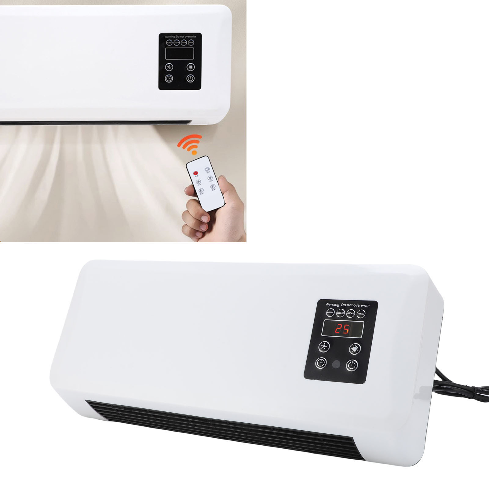Mini Wall Mounted Air Conditioner Low Noise 2 In 1 Small Wall AC Heater - Picture 28 of 30