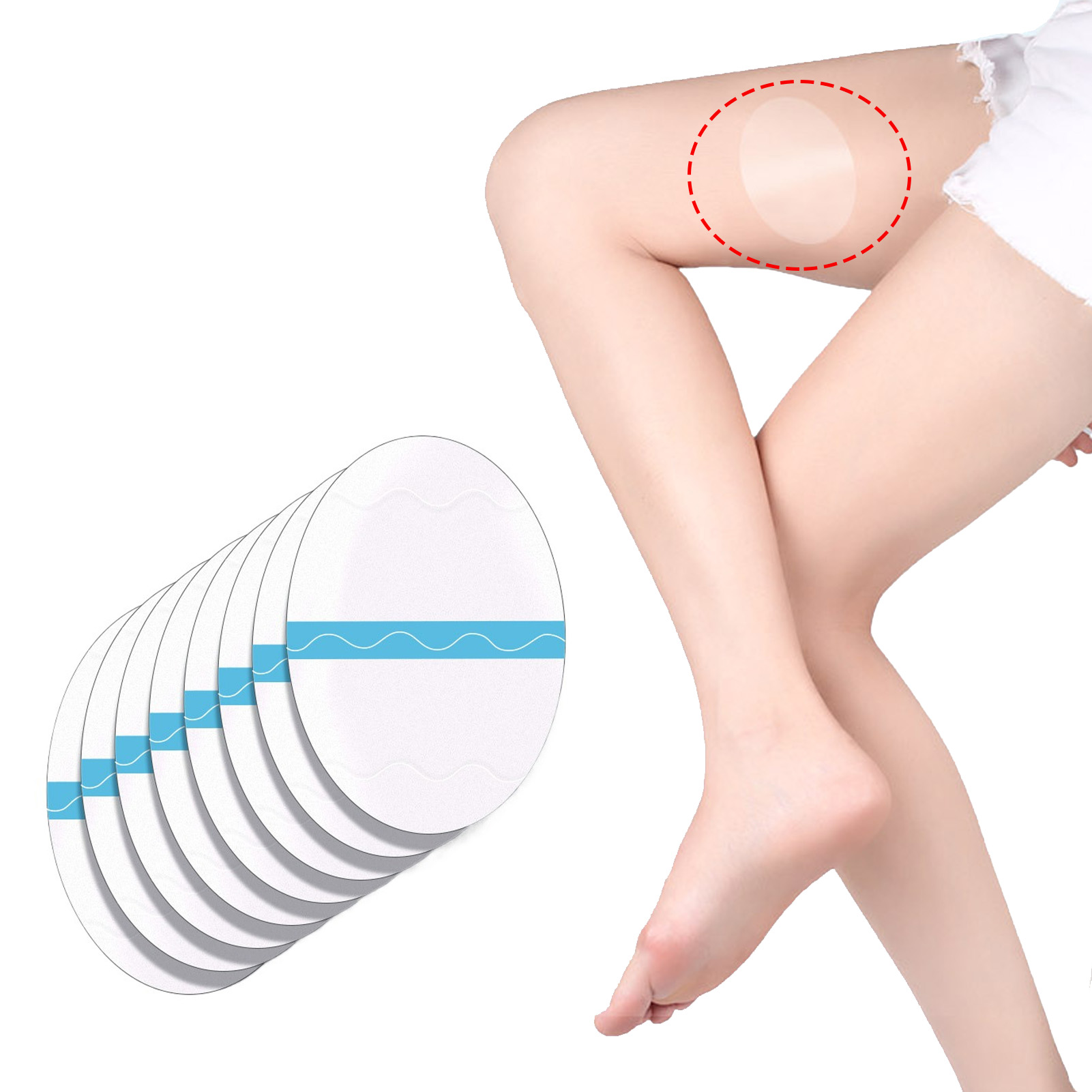 10 Pcs Inner Thigh Anti Chafing Tape Patches Clear Thigh Anti Friction Pads - Picture 13 of 15