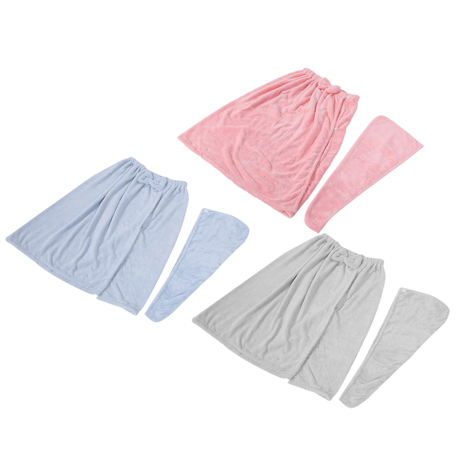 Bath Towel Wrap Coral Fleece Spa Women Adjustable Shower Wrap With Hat For H NHE - Picture 27 of 28