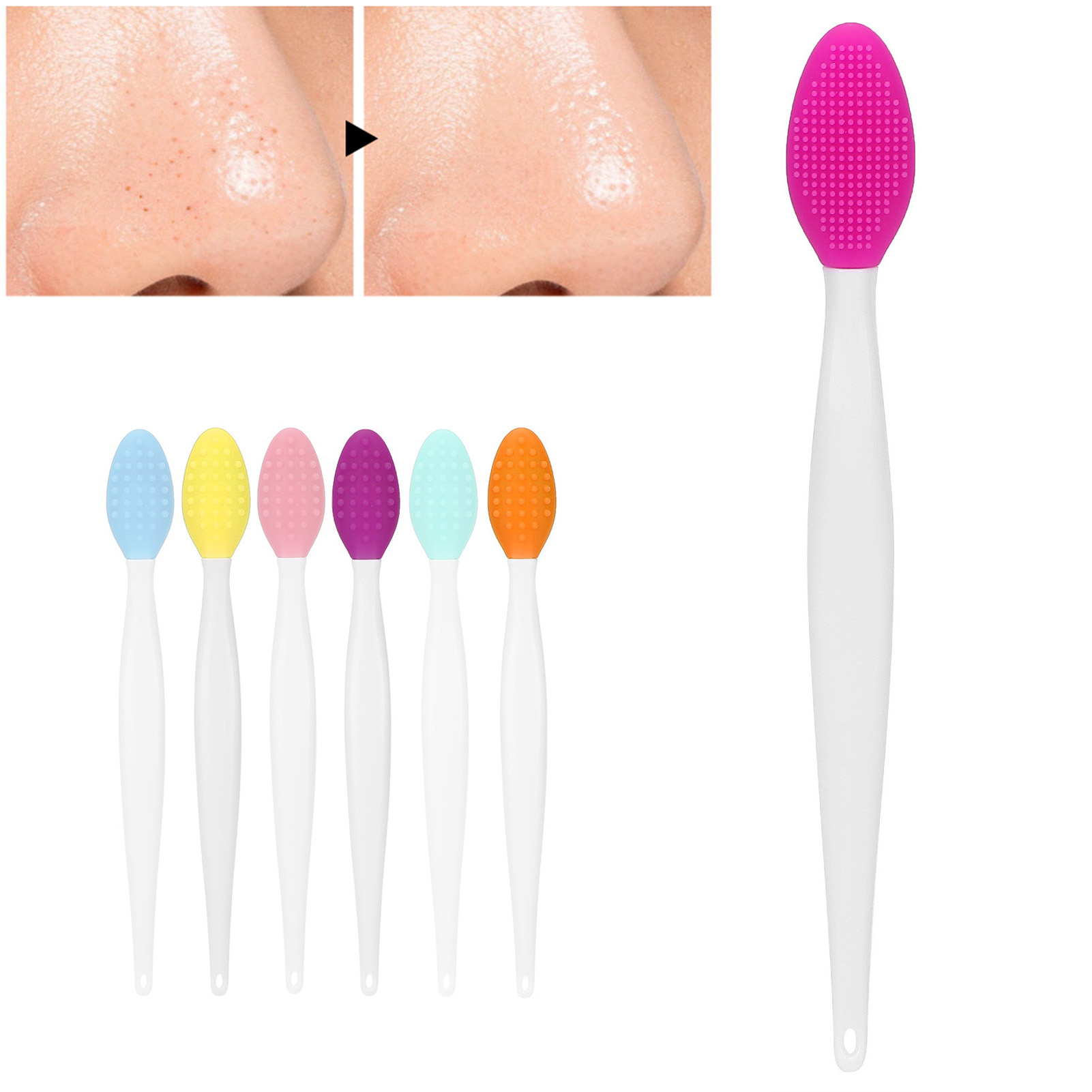 Soft Silicone Nose Cleansing Brush Deep Cleaning Double Sided Exfoliating Li HPT - Picture 42 of 45