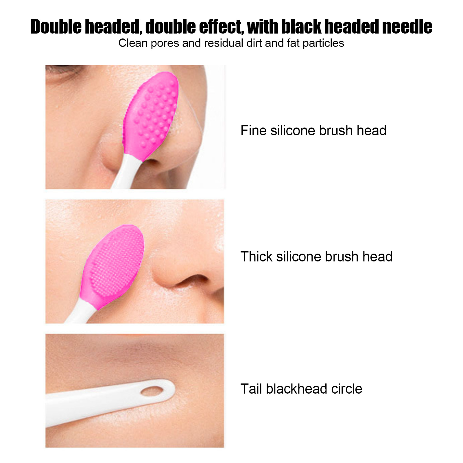 Soft Silicone Nose Cleansing Brush Deep Cleaning Double Sided Exfoliating Li HPT - Picture 39 of 45