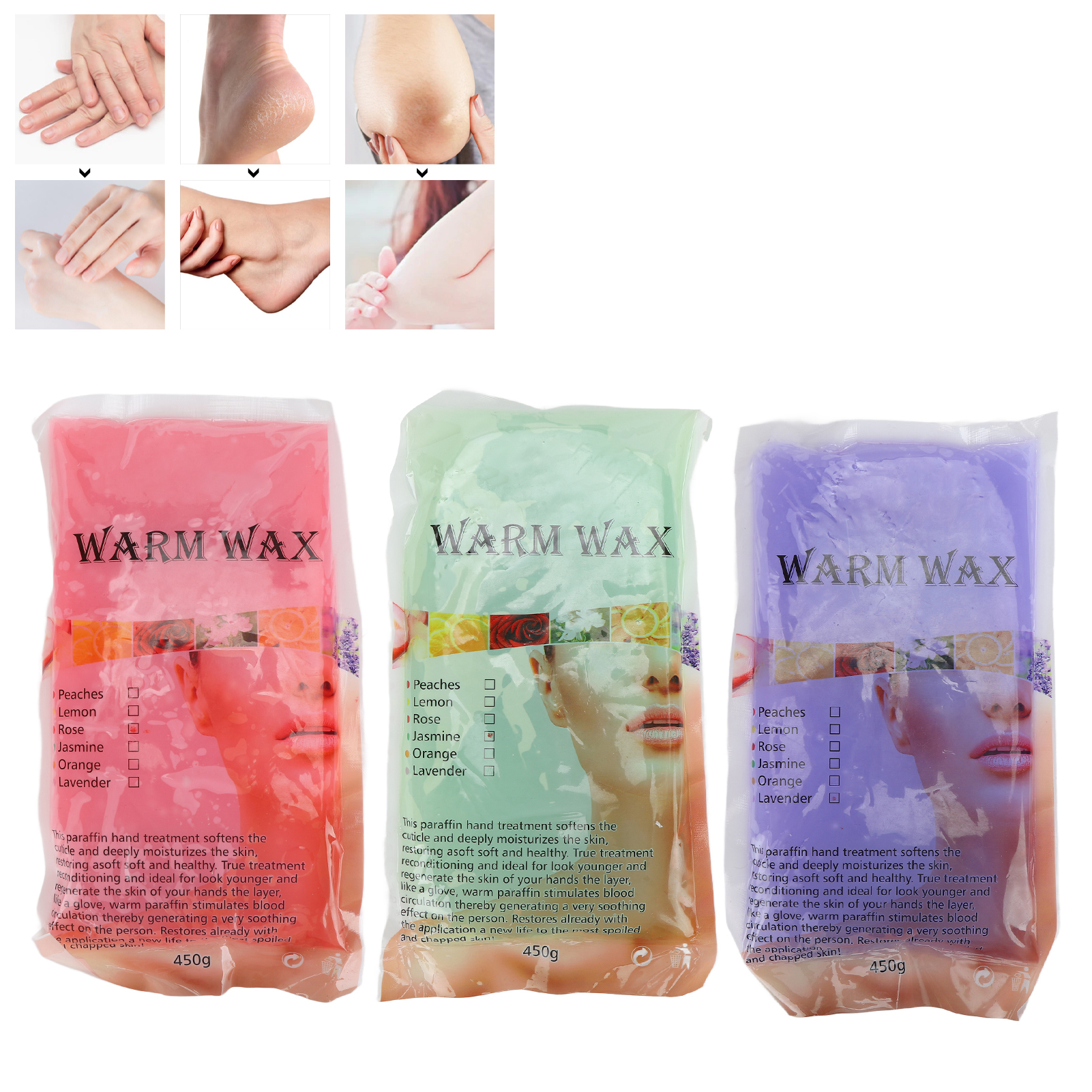 Paraffin Wax 450g Deeply Moisturising Paraffin Wax Beads Blocks For Hands Fe GHB