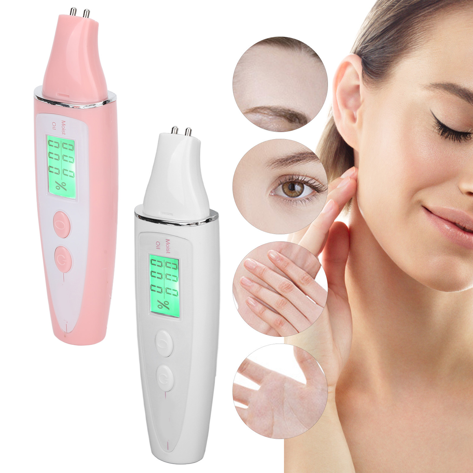 Facial Skin Tester Smart Display Skin Care Portable Digital Skin Detector Pe HPT