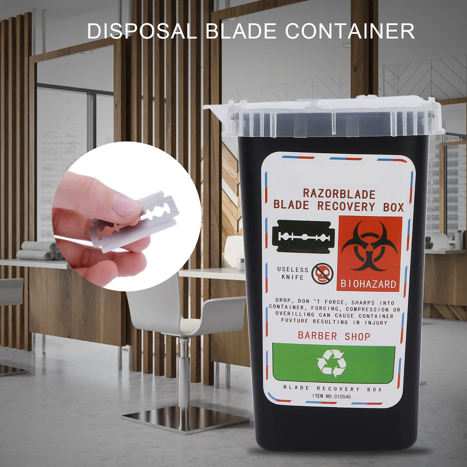 Disposal Blade Container Barbershop Hair Salon Shaving Knife Blade Disposal NHE - Picture 24 of 31