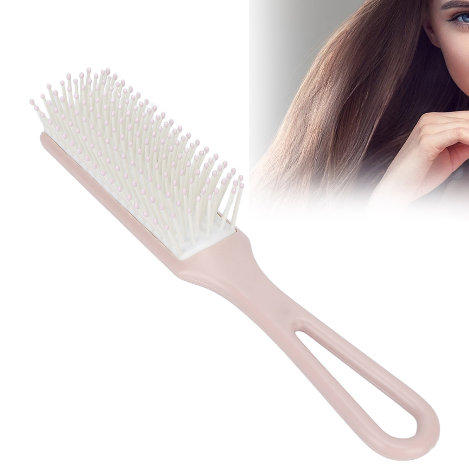 Portable Detangling Hair Brush Skid Resistance Vented Massage Hair Brush Wit HR6