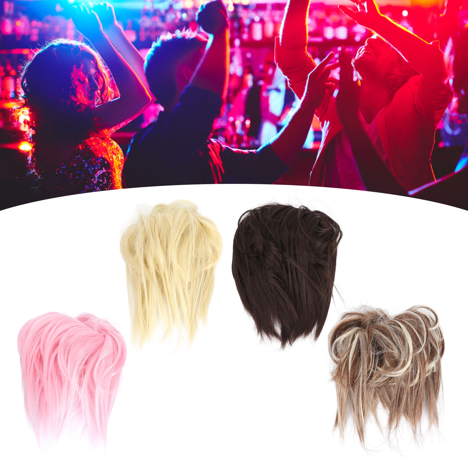 Tousled Hair Bun Wig Adjustable Natural Elastic Band Messy Bun Hairpieces - Picture 20 of 21