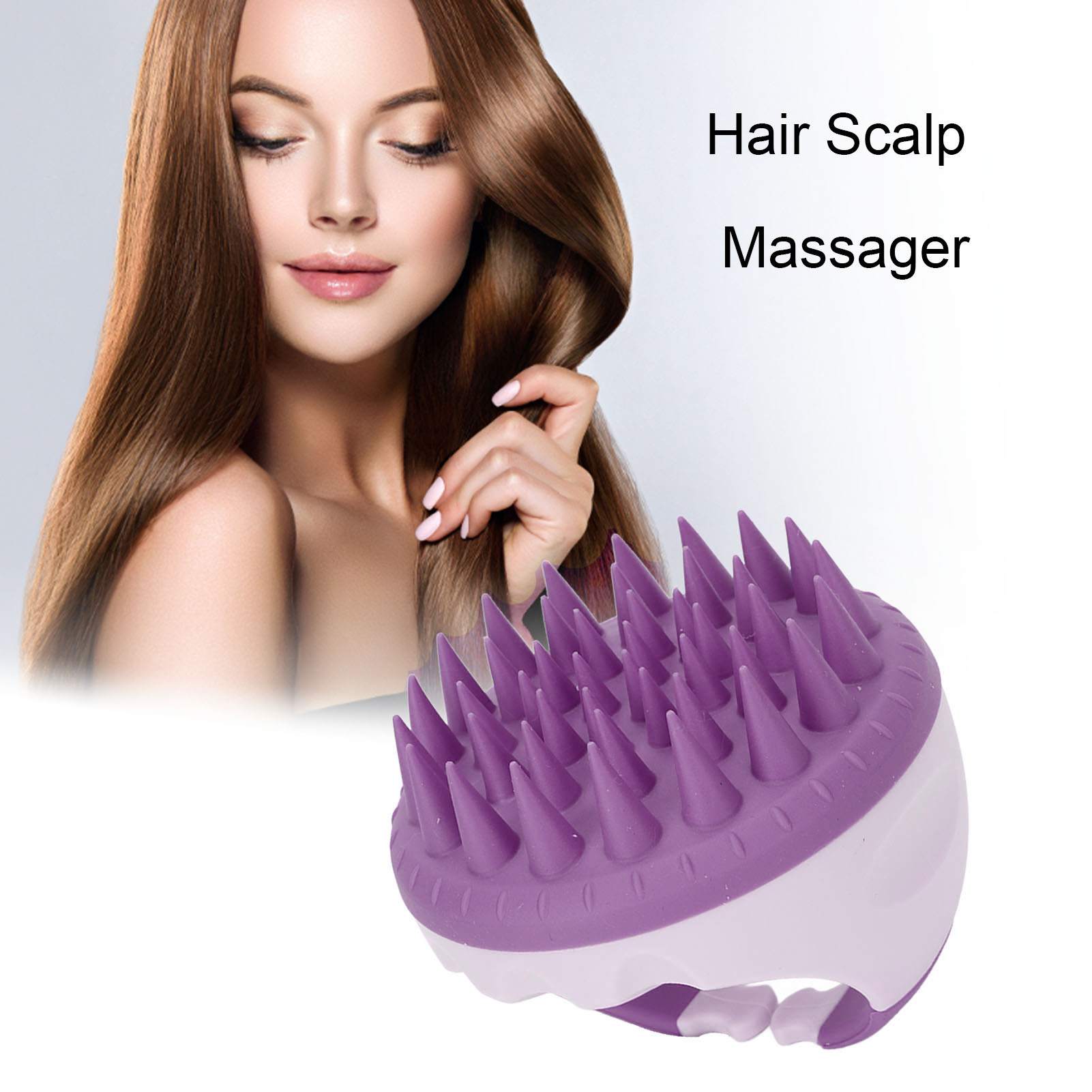 Hair Massager Soft Silicone Waterproof Manual Hair Massage Scalp Cleaning An NHE - Picture 27 of 32