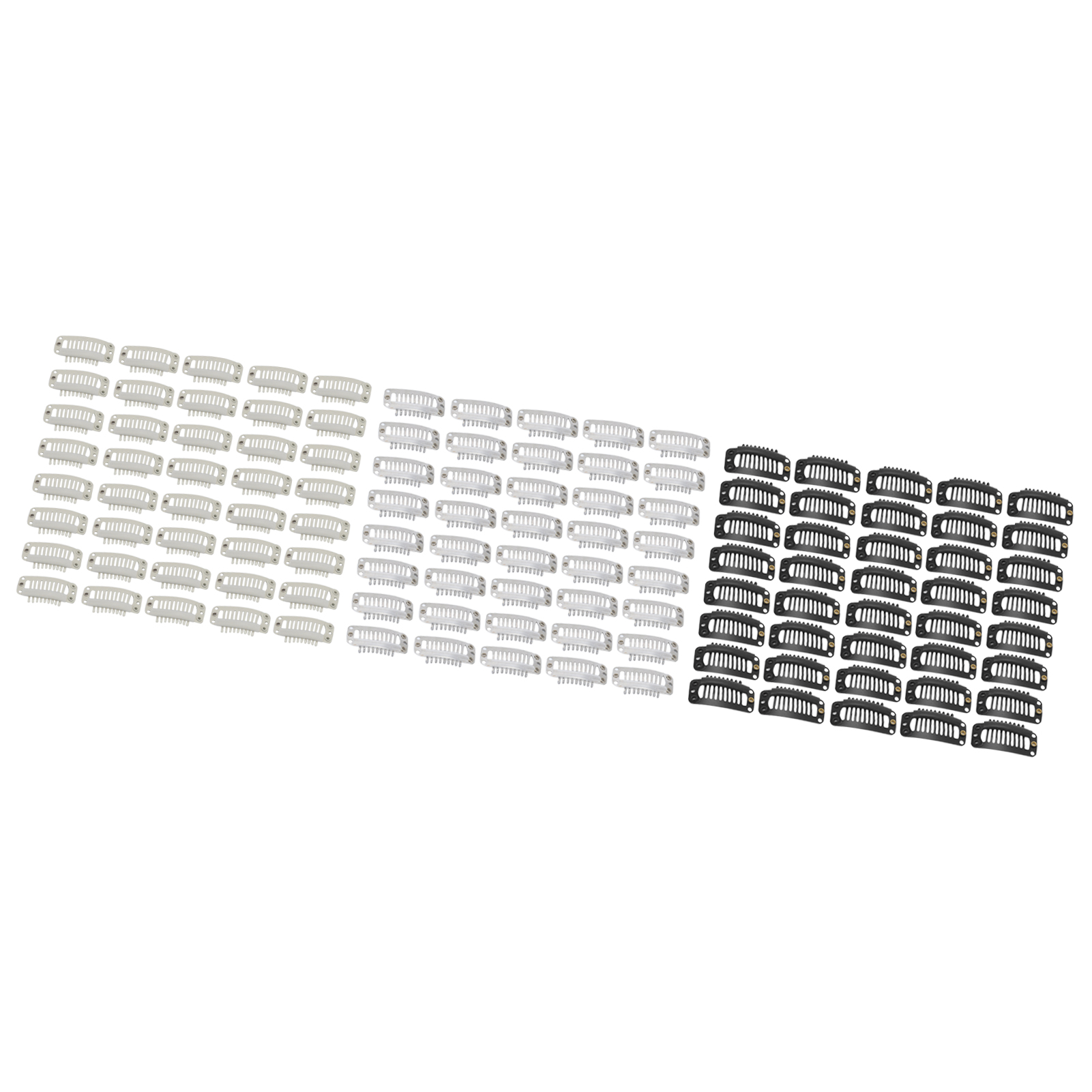 40pcs Wig Clip Set Stainless Steel DIY 9 Teeth Snap Comb Hair Extension Clip AGS - Picture 18 of 21