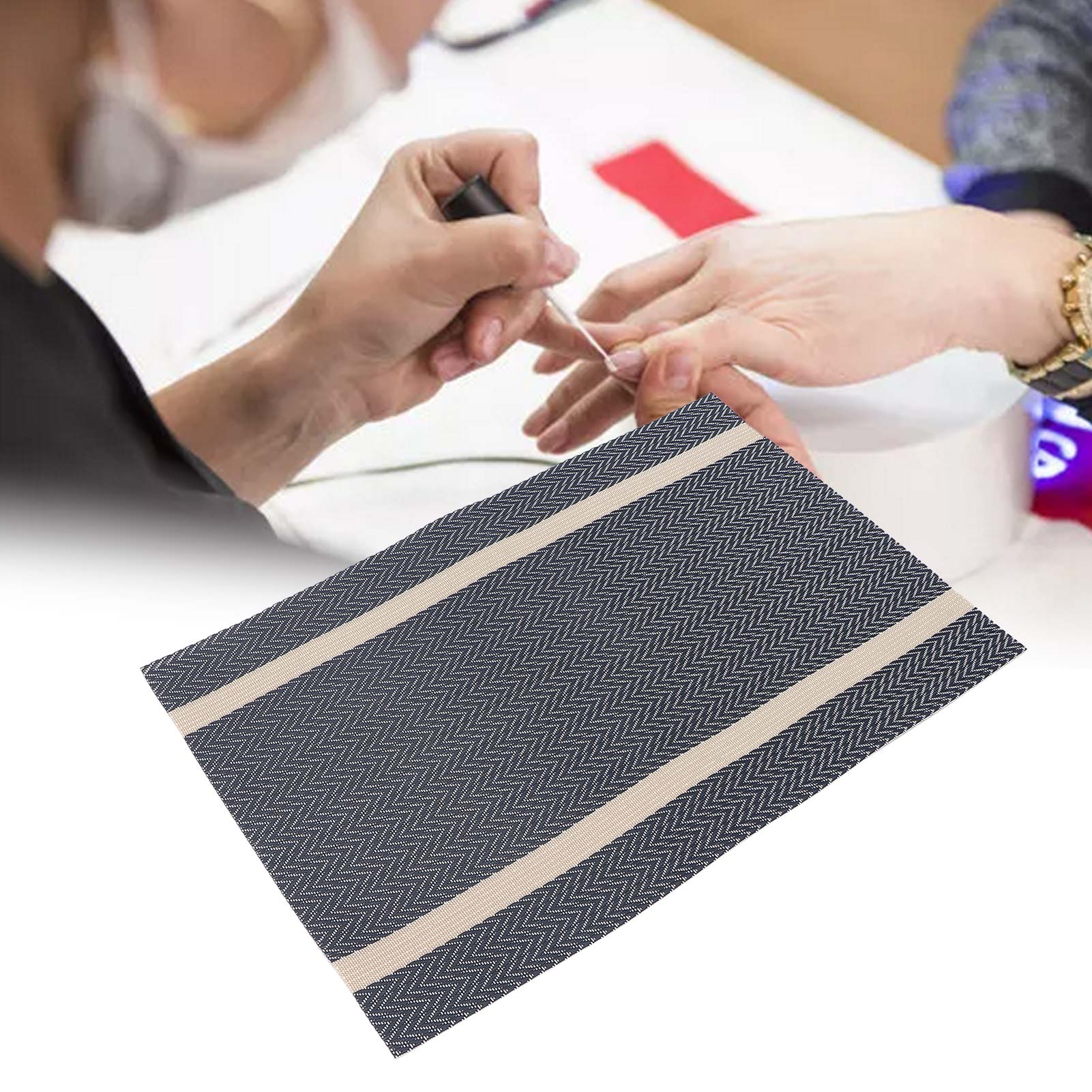 Nail Hand Rest Pad Manicure Table Mat Nail Arm Desk Pad For Nail SalonWhite HAO