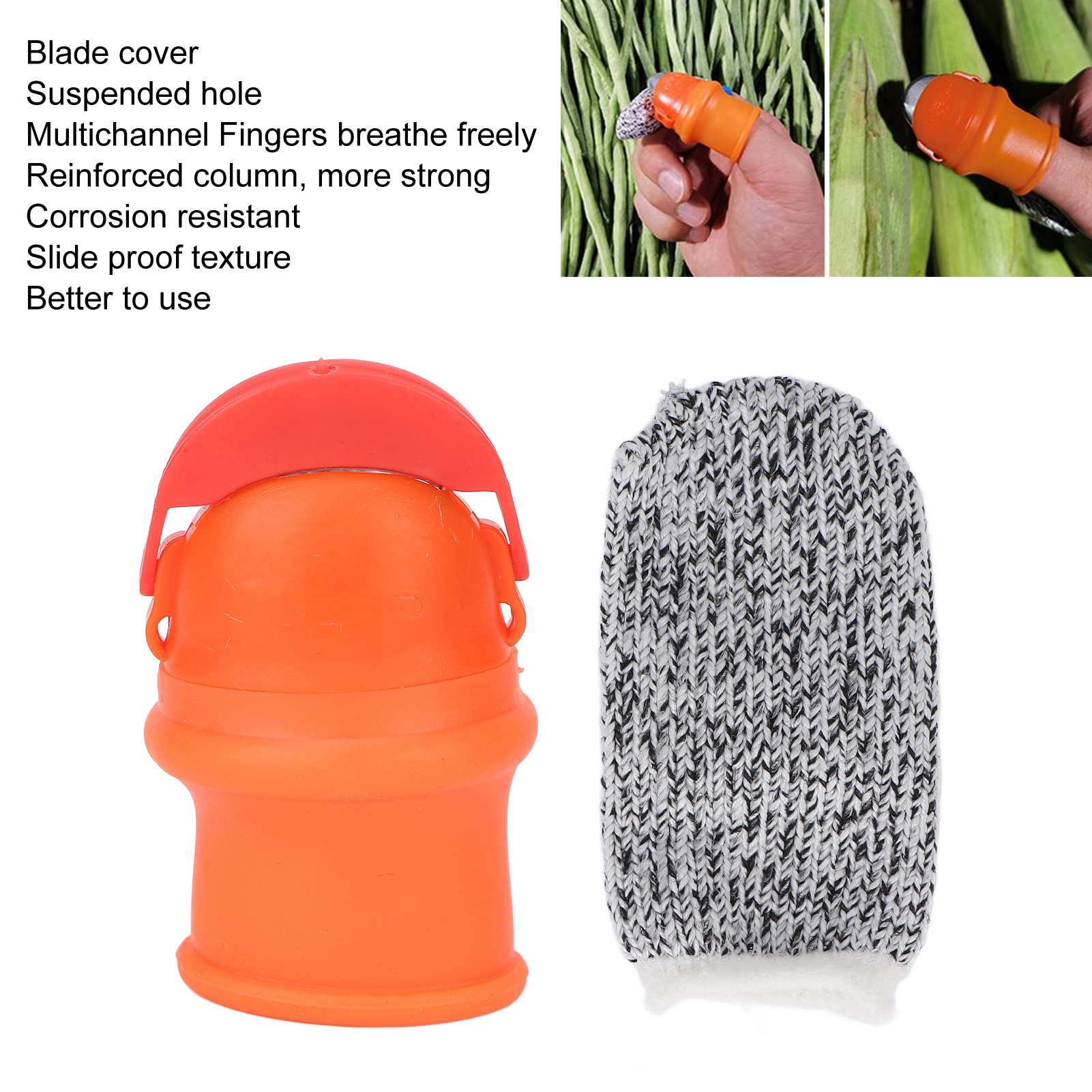 Silicone Thumb Knife Finger Cutting Vegetable Plant Blade Scissors Picking Glove - Picture 16 of 18