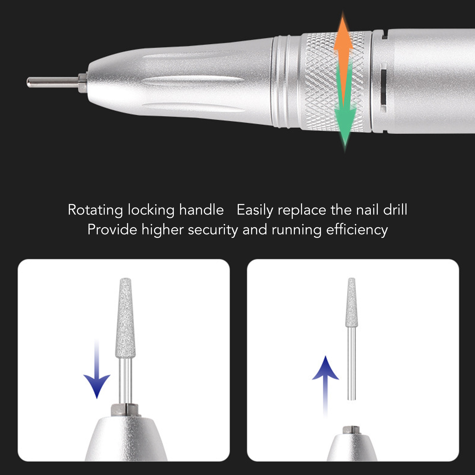40000RPM Nail Drill Machine CW CCW Rotation Heat Dissipation Electric Nail G HR6 - Picture 25 of 29