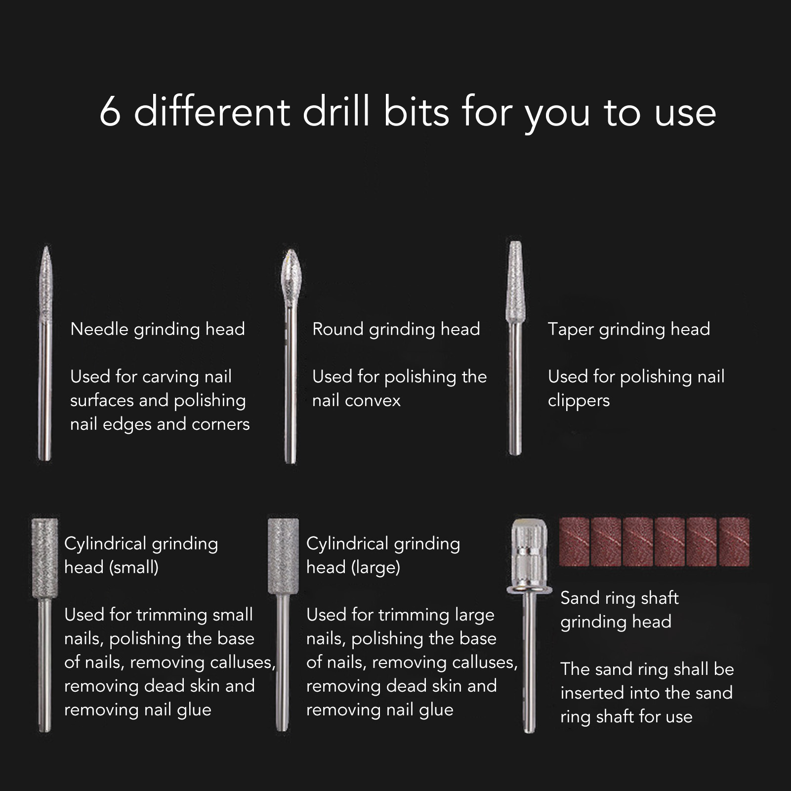 40000RPM Nail Drill Machine CW CCW Rotation Heat Dissipation Electric Nail G HR6 - Picture 28 of 29