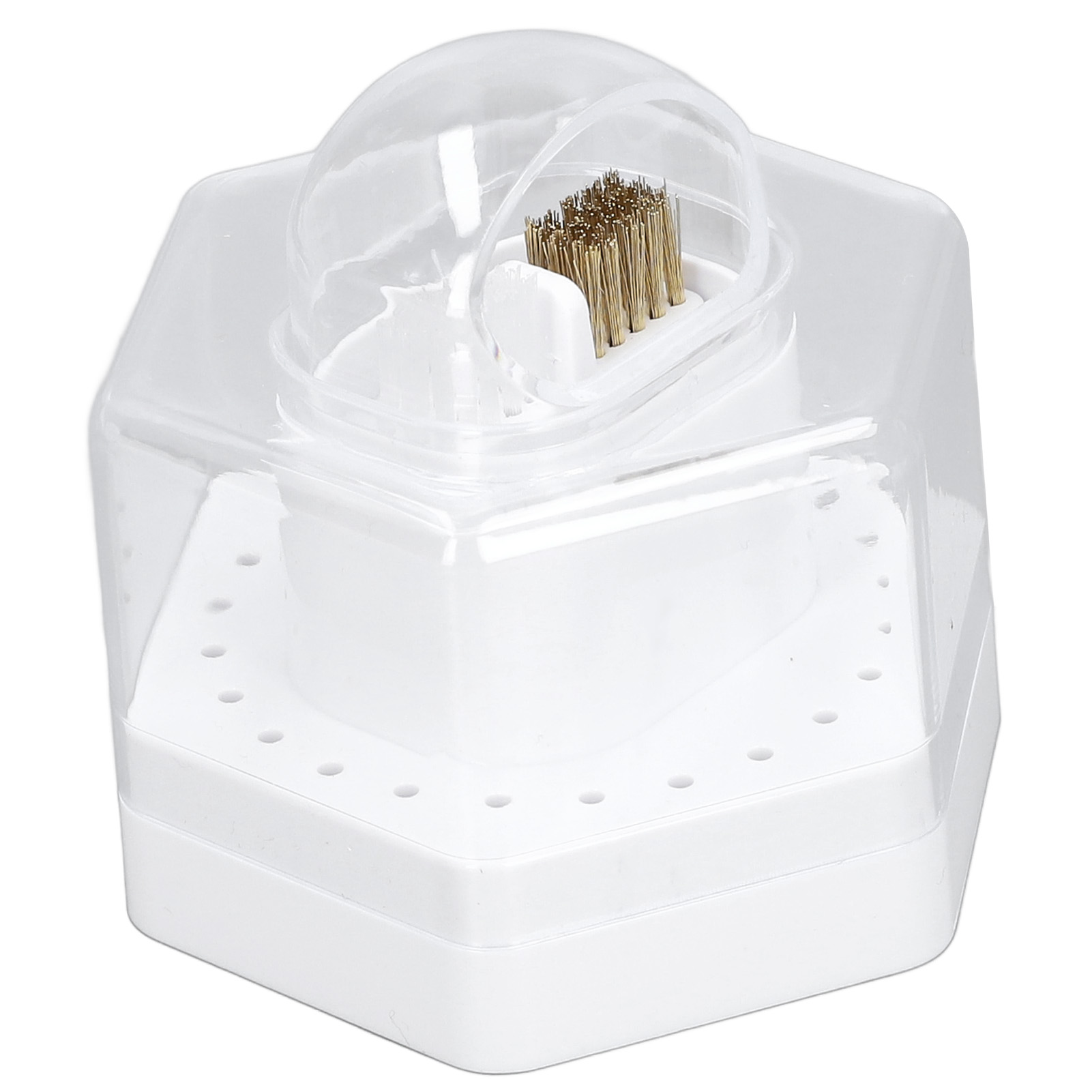 24 Holes Drill Bits Stand Display Storage Box Nail Drill Bits Cleaning Brush Cas - Picture 15 of 21