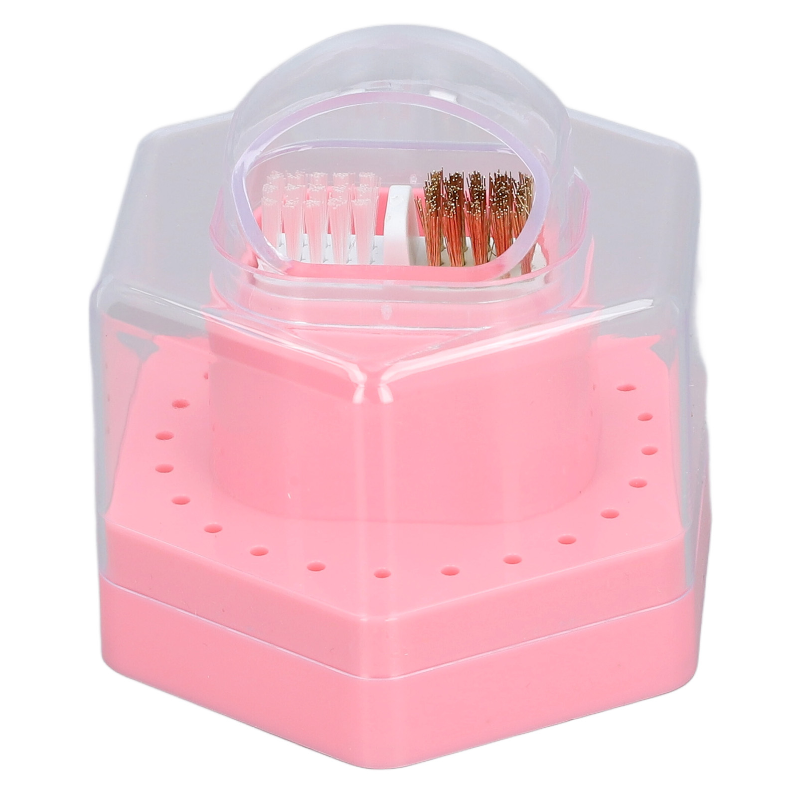 24 Holes Drill Bits Stand Display Storage Box Nail Drill Bits Cleaning Brush Cas - Picture 21 of 21