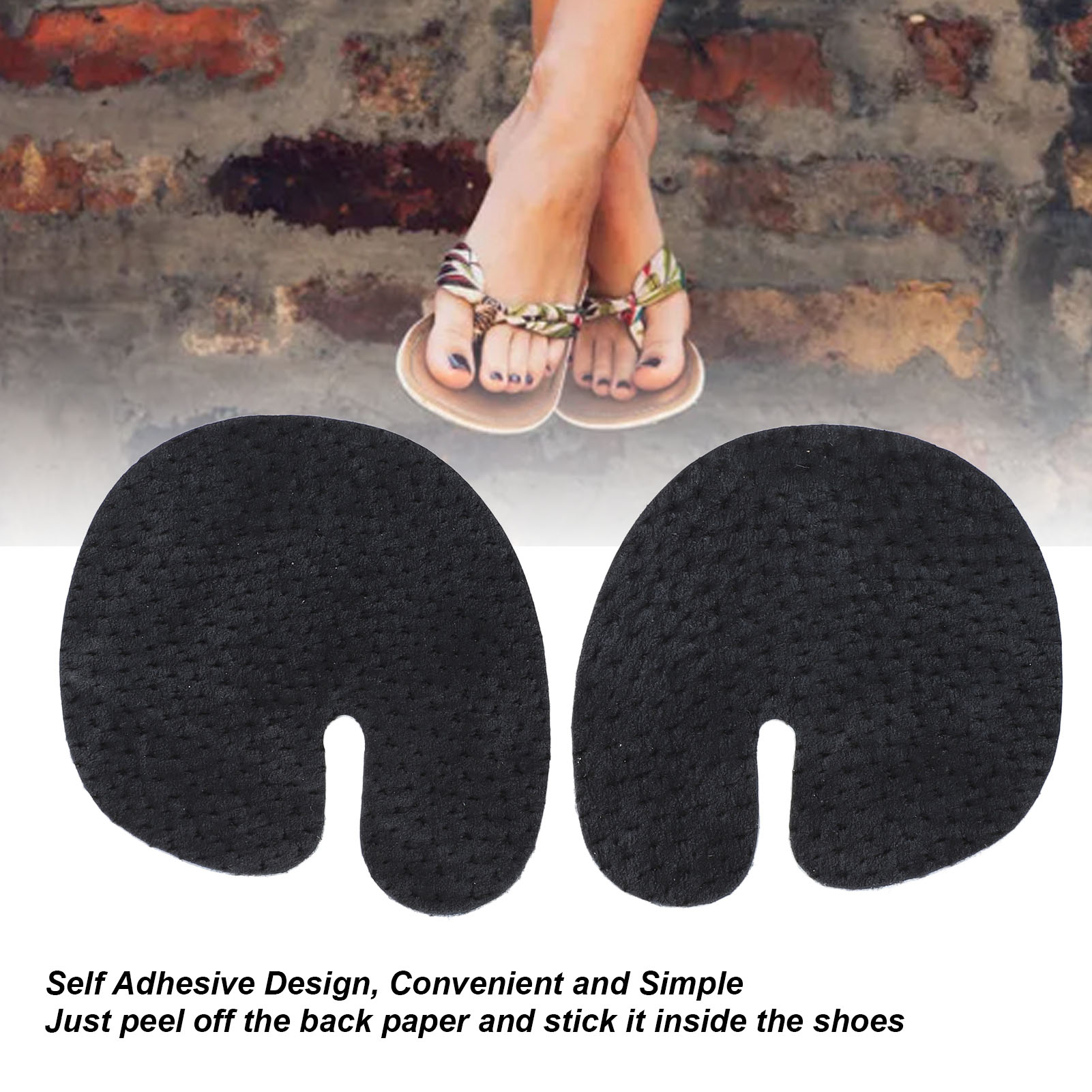 1 Pair Flip Flops Forefoot Pads Prevent Skin Abrasion Anti Slip Self Adhesive FOY