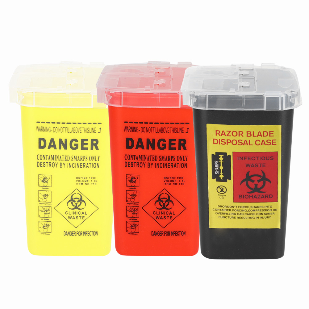 Plastic Disposable Cutter Tattoo Needle Container Collector Waste BoxB TJS