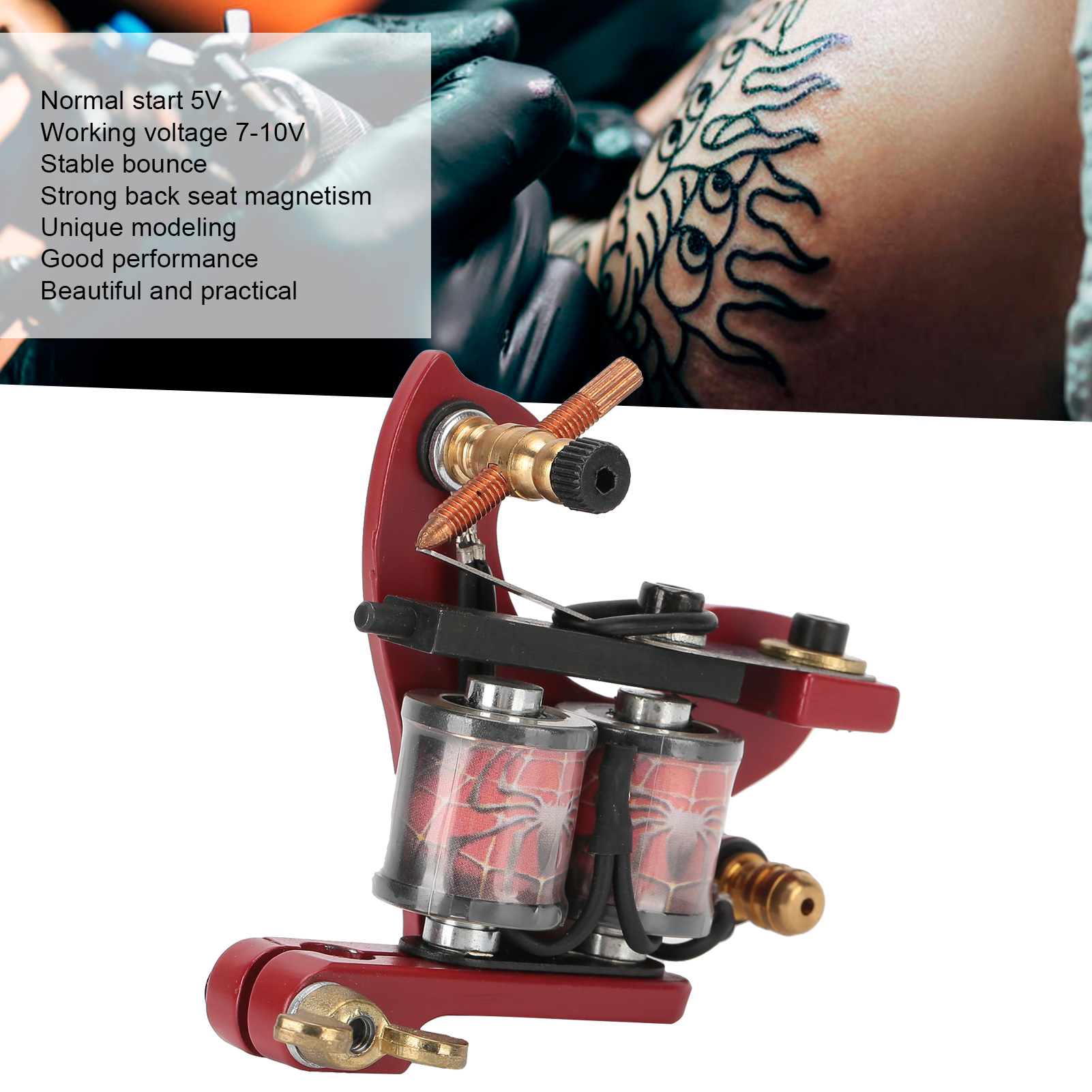 Professional Strong Motor Coil Tattoo Machine Alloy Liner Shader Tattoo Mach GOF - Picture 17 of 18
