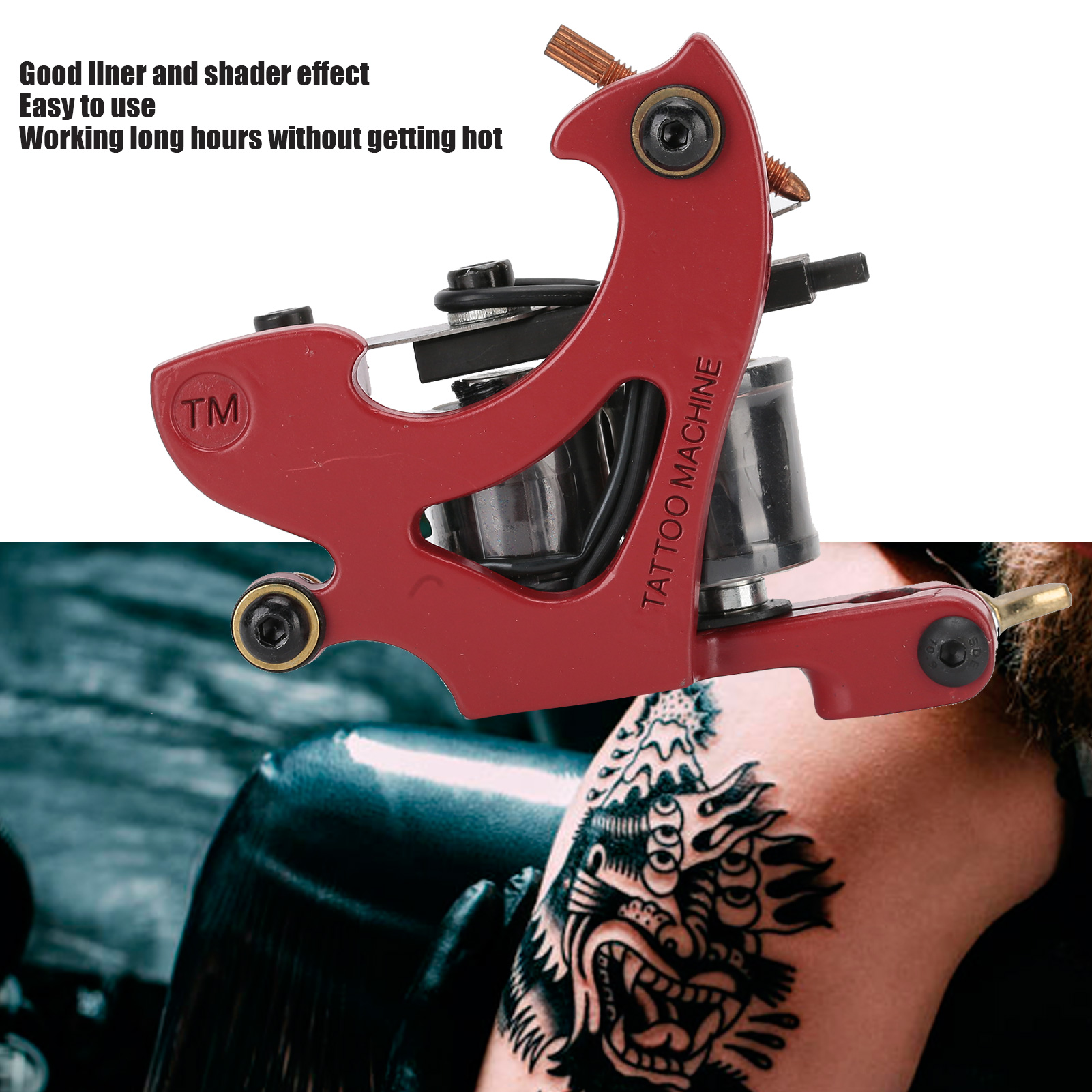 Professional Strong Motor Coil Tattoo Machine Alloy Liner Shader Tattoo Mach GOF - Picture 15 of 18