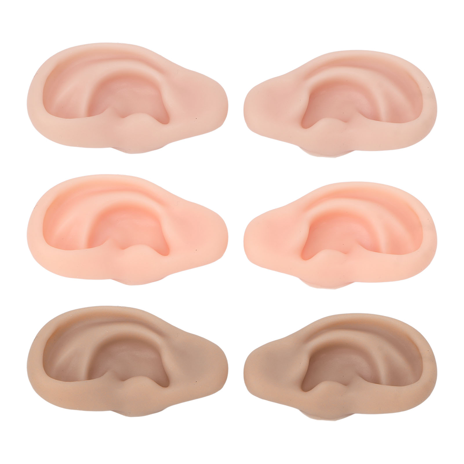 1 Paio Modello Orecchio Silicone Morbido Flessibile Simulazione Modello Orecchio Per Orecchini Di HAO - Foto 29 di 33
