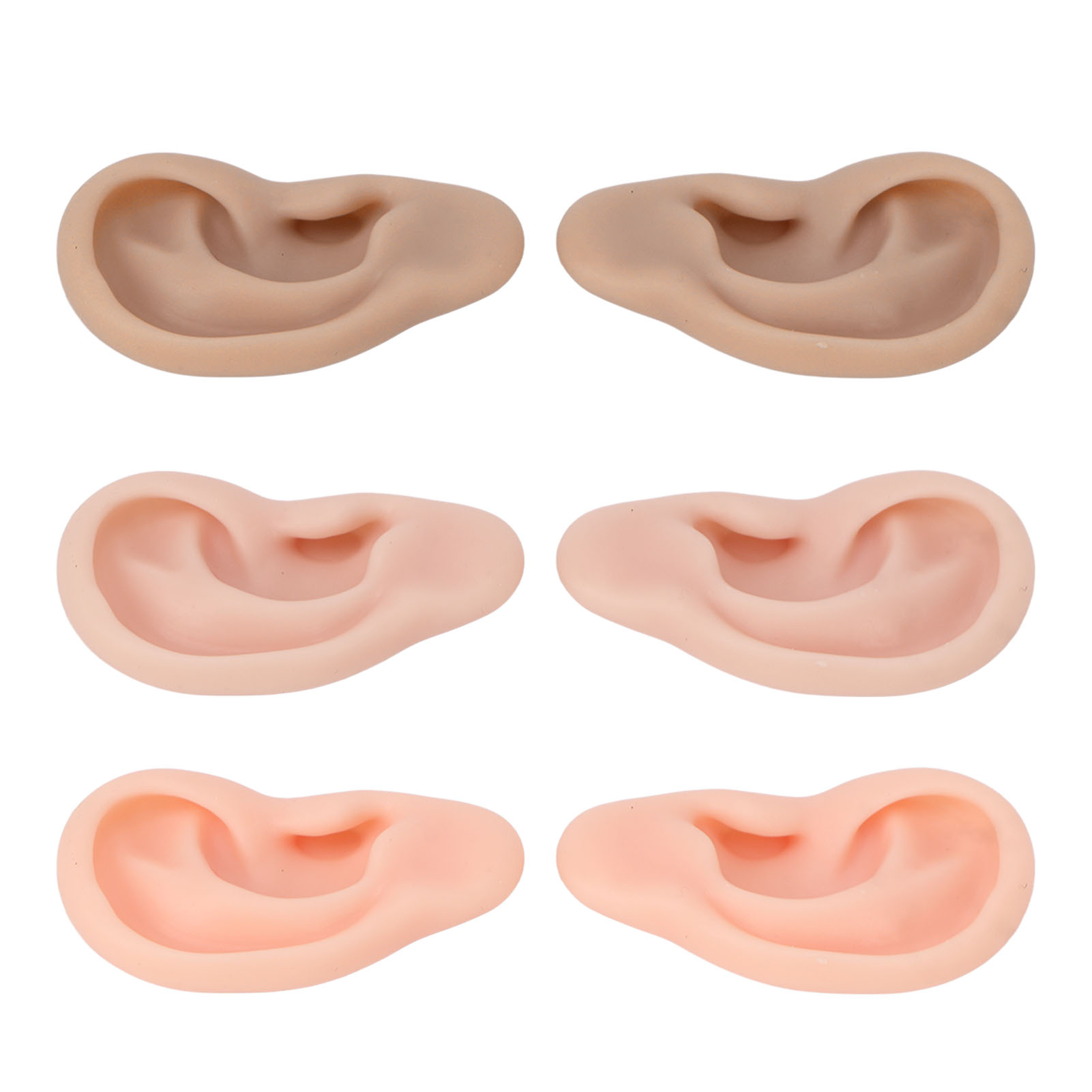 1 Paio Modello Orecchio Silicone Morbido Flessibile Simulazione Modello Orecchio Per Orecchini Di HAO - Foto 26 di 33