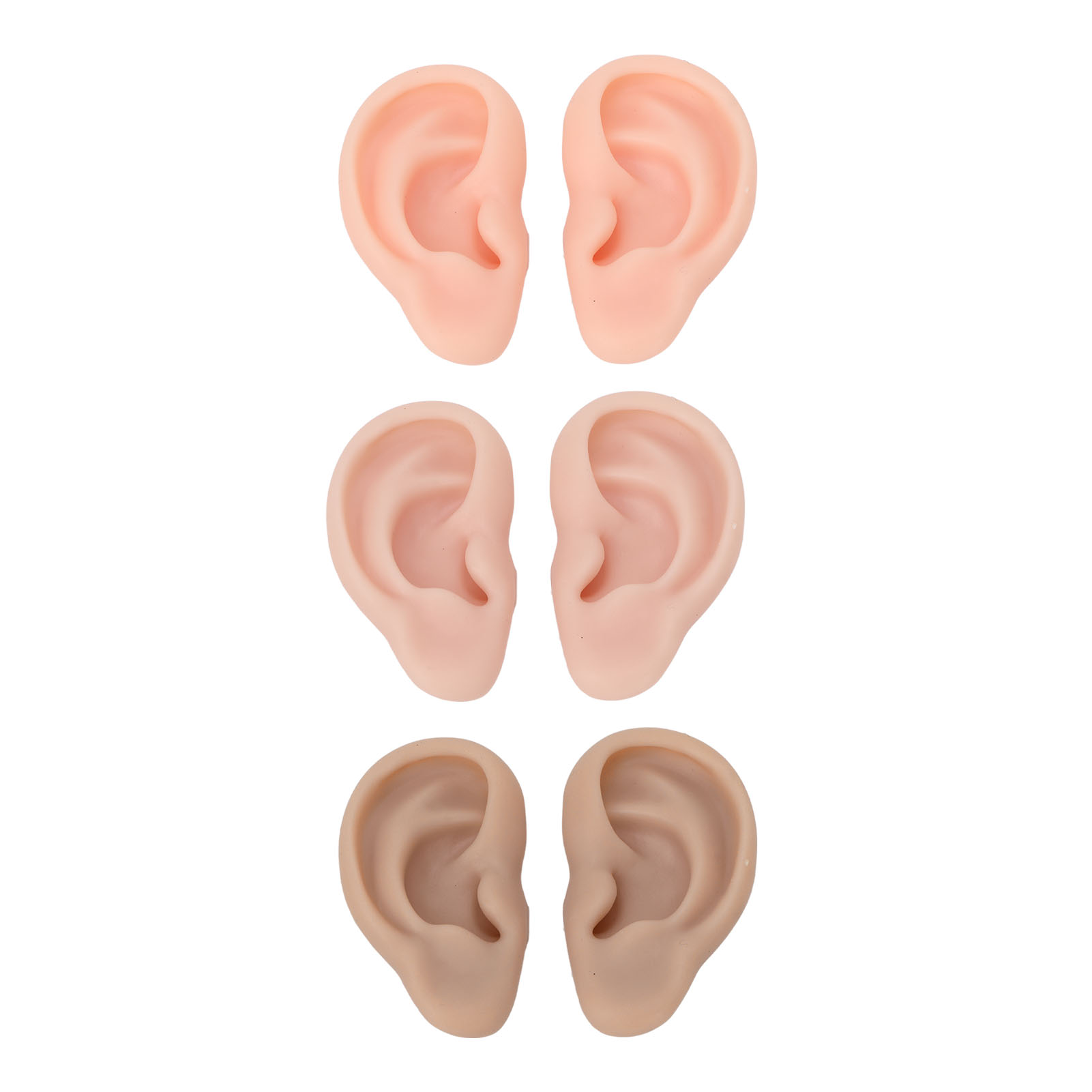 1 Paio Modello Orecchio Silicone Morbido Flessibile Simulazione Modello Orecchio Per Orecchini Di HAO - Foto 30 di 33