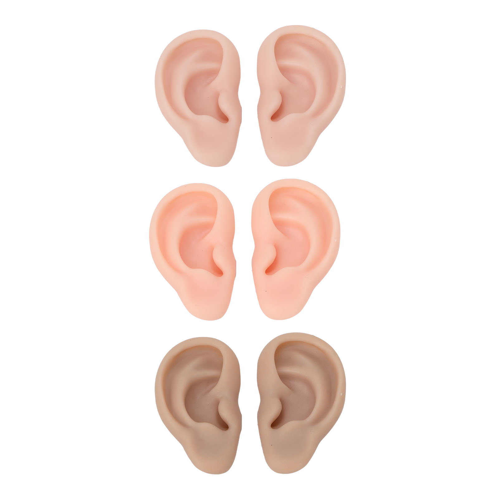 1 Paio Modello Orecchio Silicone Morbido Flessibile Simulazione Modello Orecchio Per Orecchini Di HAO - Foto 33 di 33
