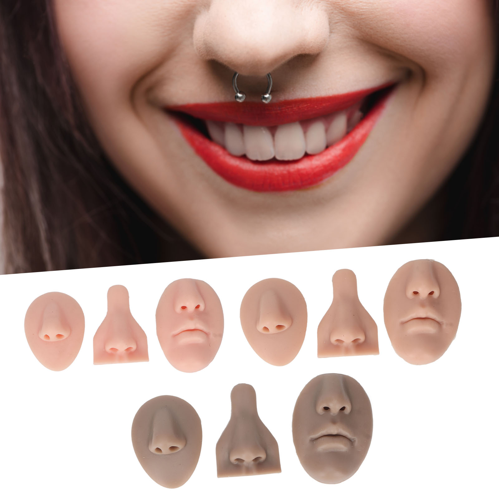 Silicone Nose Model Set Simulation 3D Soft Practice Nose Model For Nose Sutu HAO