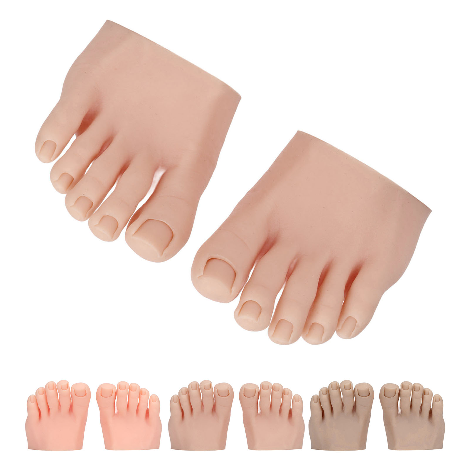 1 Pair Nail Art Training Display Fake Half Foot Model Pedicure Tattoo Practi HAO