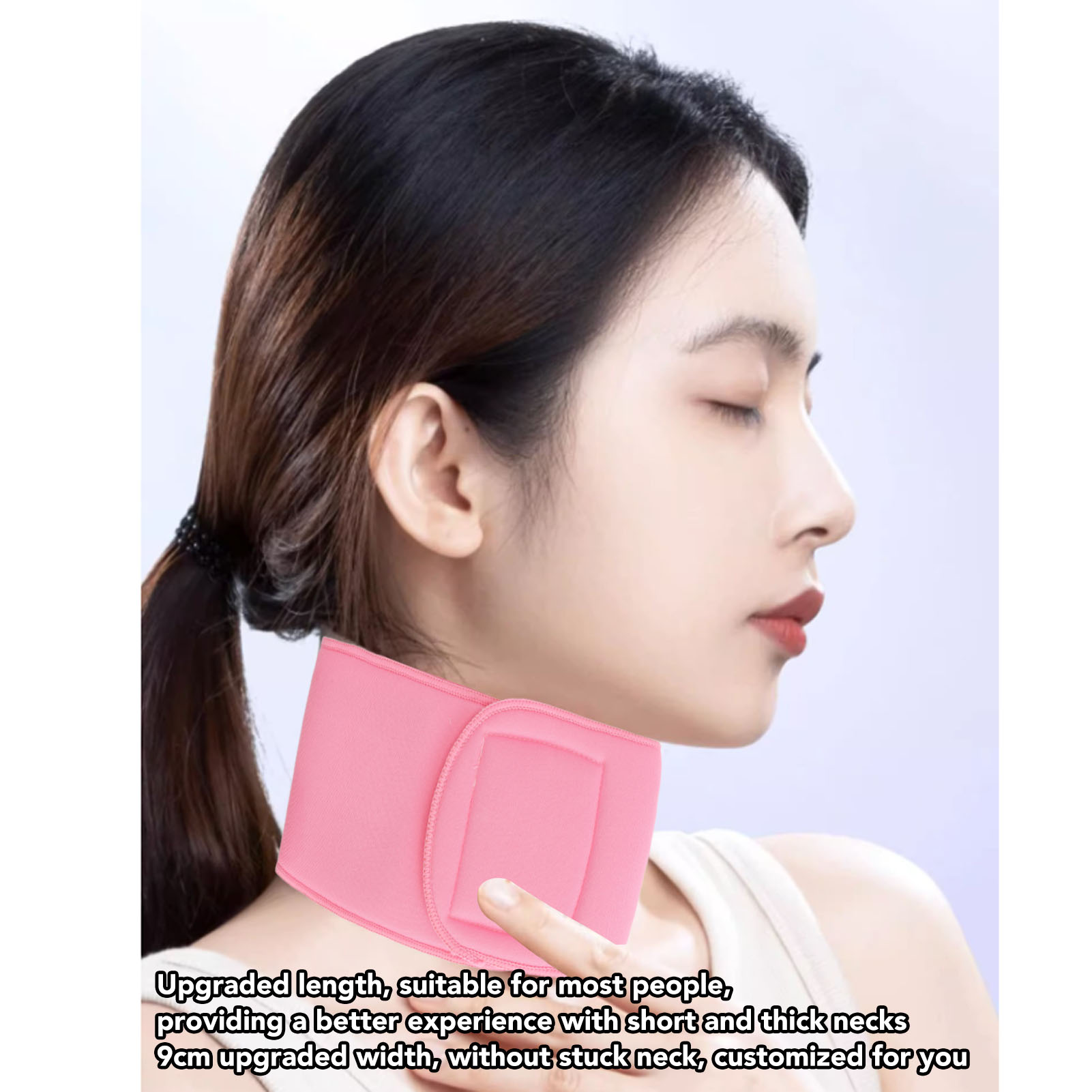 2 Pcs Reusable Gel Neck Patch Anti Wrinkle Cotton Gel Neck Wrap Washable Moi HR6