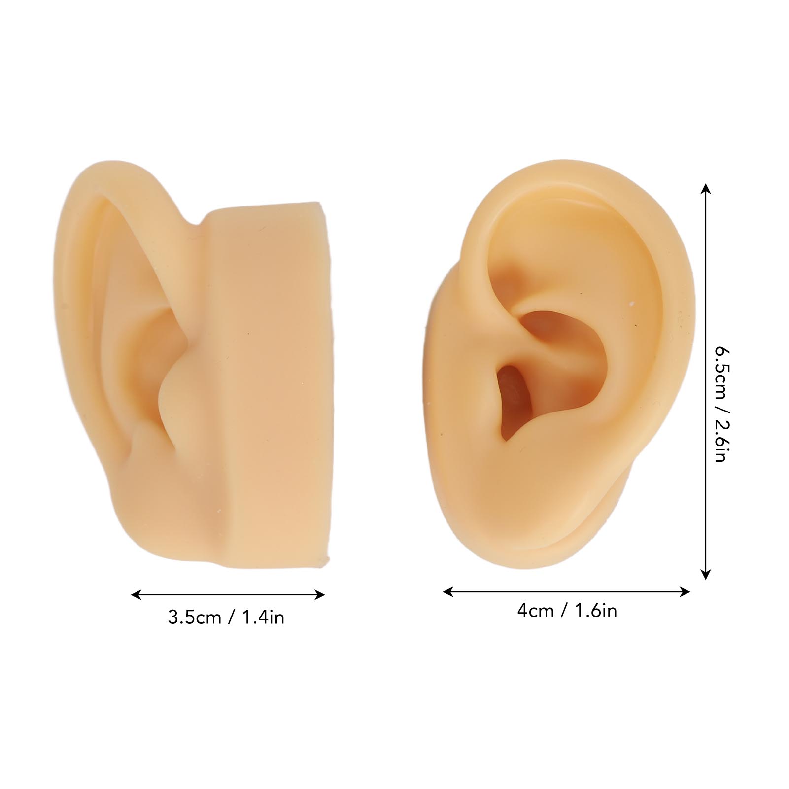 Silikon-Ohr-Modell Lebensechte Flexible Wiederverwendbare Links Rechts Ohr-P FOY - Picture 28 of 35