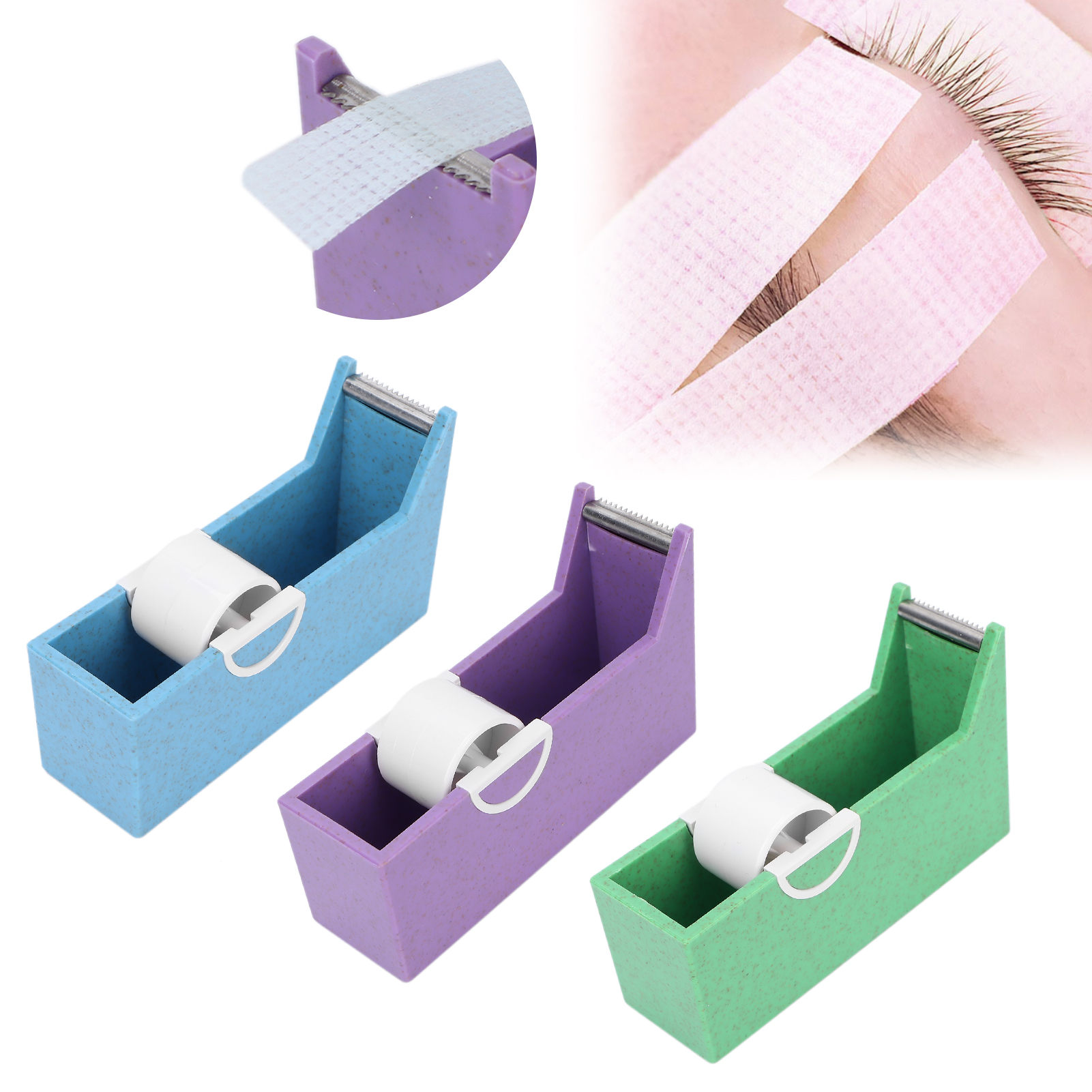 Portable Eyelash Extension Tape Dispenser Home Office Salon Desktop Tape Cut FAD