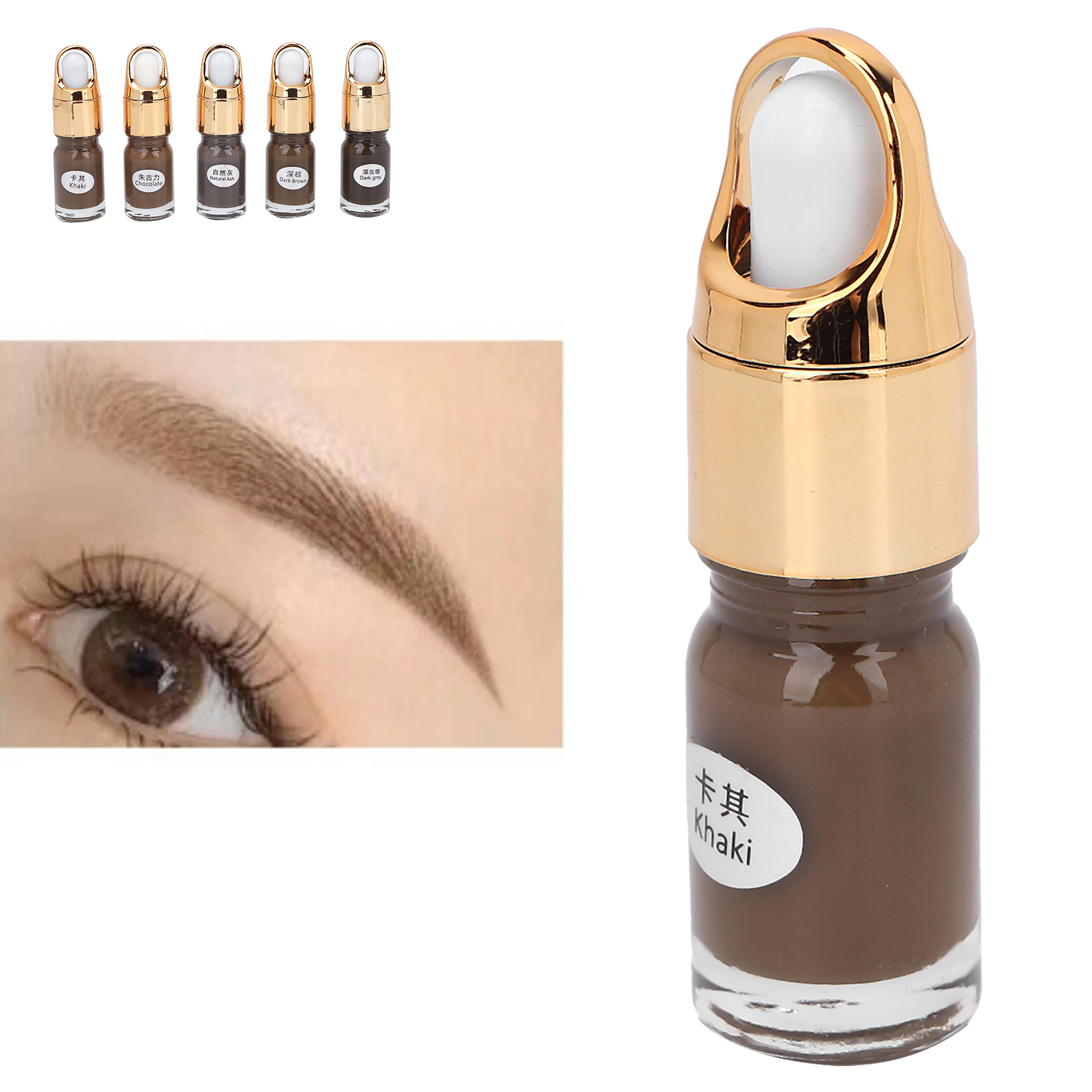 50 Stück Tintenringbecher Für Microblading - Mit Schwamm, Verstellbar