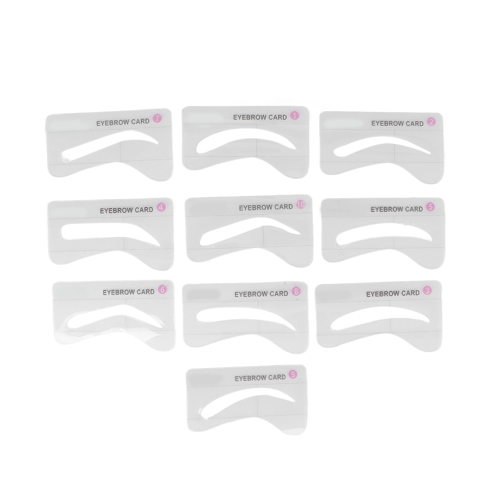 Eyebrow Stamp Kit Waterproof Sweat Proof 10 Stencils 2 Brushes Eyebrow Makeu NAU - Picture 27 of 33