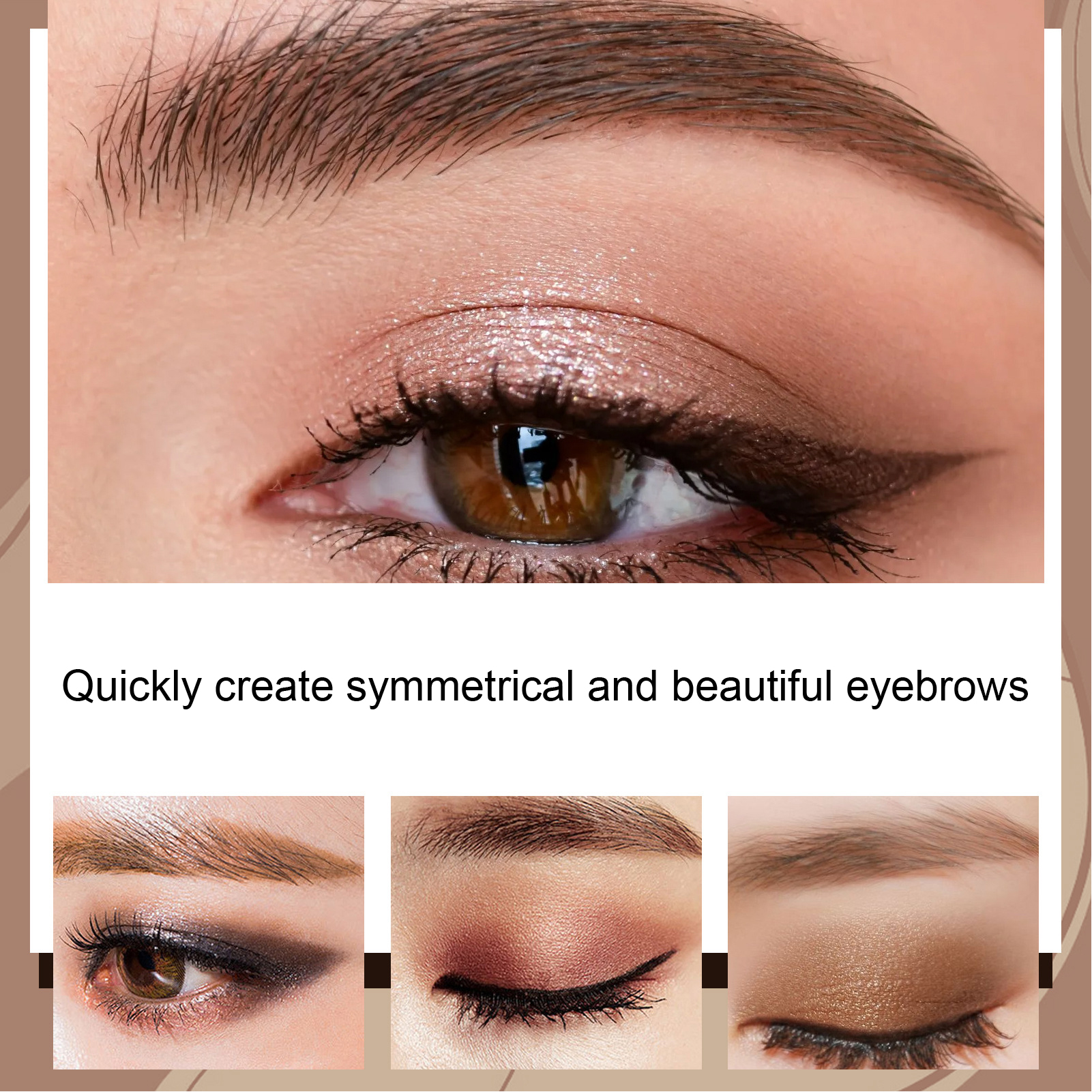 Eyebrow Stamp Kit Waterproof Sweat Proof 10 Stencils 2 Brushes Eyebrow Makeu NAU - Picture 30 of 33