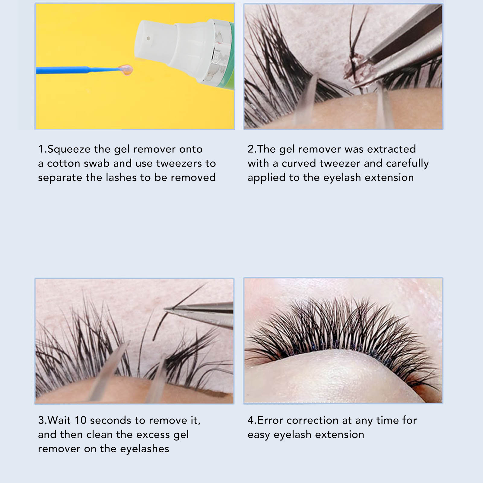 Eyelash Extension Glue Remover Gel Fragrance Skin Friendly Lash Glue Remover HR6 - Picture 26 of 28
